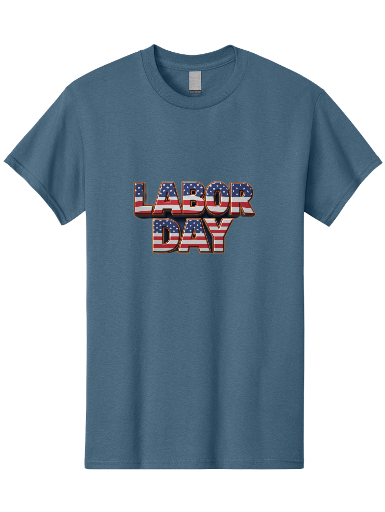 Labor-Day-1 Men'S Graphic Tee, 100% Cotton, Comfortable Casual Summer Wear, Machine Washable, Labor Day, Patriotic Theme, American Flag, Red White And Blue, Independence Day, 4Th Of July, Stars And Stripes, Usa, National Holiday, Celebration Bad257