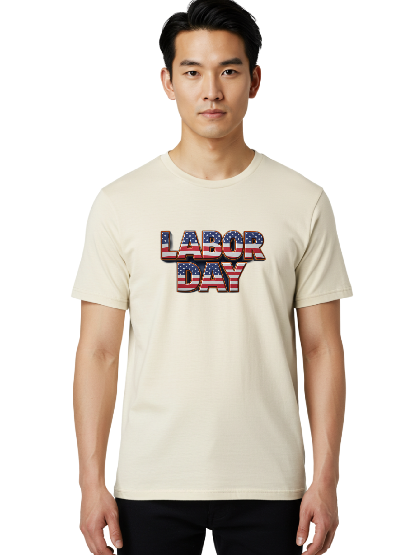 Labor-Day-1 Men'S Graphic Tee, 100% Cotton, Comfortable Casual Summer Wear, Machine Washable, Labor Day, Patriotic Theme, American Flag, Red White And Blue, Independence Day, 4Th Of July, Stars And Stripes, Usa, National Holiday, Celebration Bad257