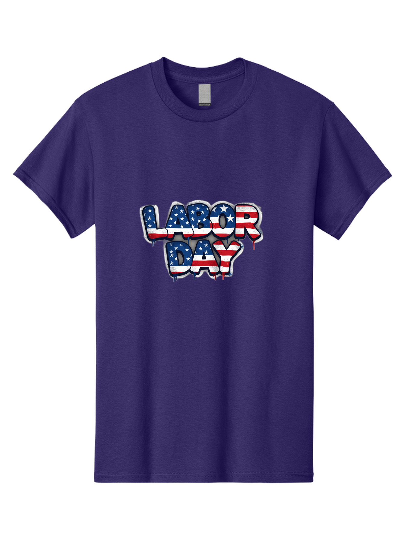 Labor-Day-2 Men'S Graphic Tee, 100% Cotton, Comfortable Casual Summer Wear, Machine Washable, Labor Day Celebration, American Flag, Patriotic Design, Graffiti Style, Red White Blue Colors, Stars And Stripes, Holiday Graphics, Bad258