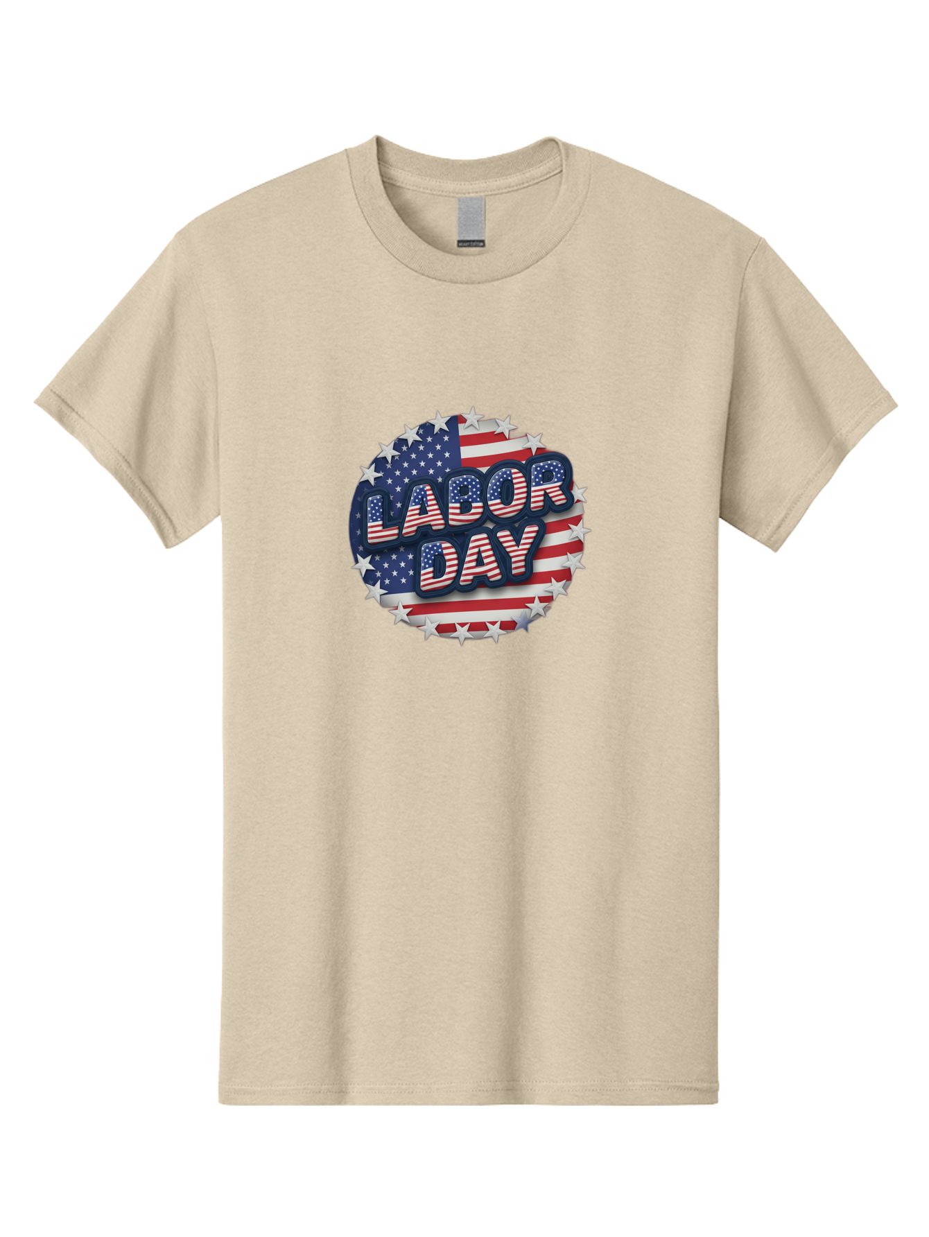 Labor-Day Men'S Graphic Tee, 100% Cotton, Comfortable Casual Summer Wear, Machine Washable, Labor Day, American Flag, Patriotic Theme, Red White And Blue, Independence Day, Usa, Stars And Stripes Bad263