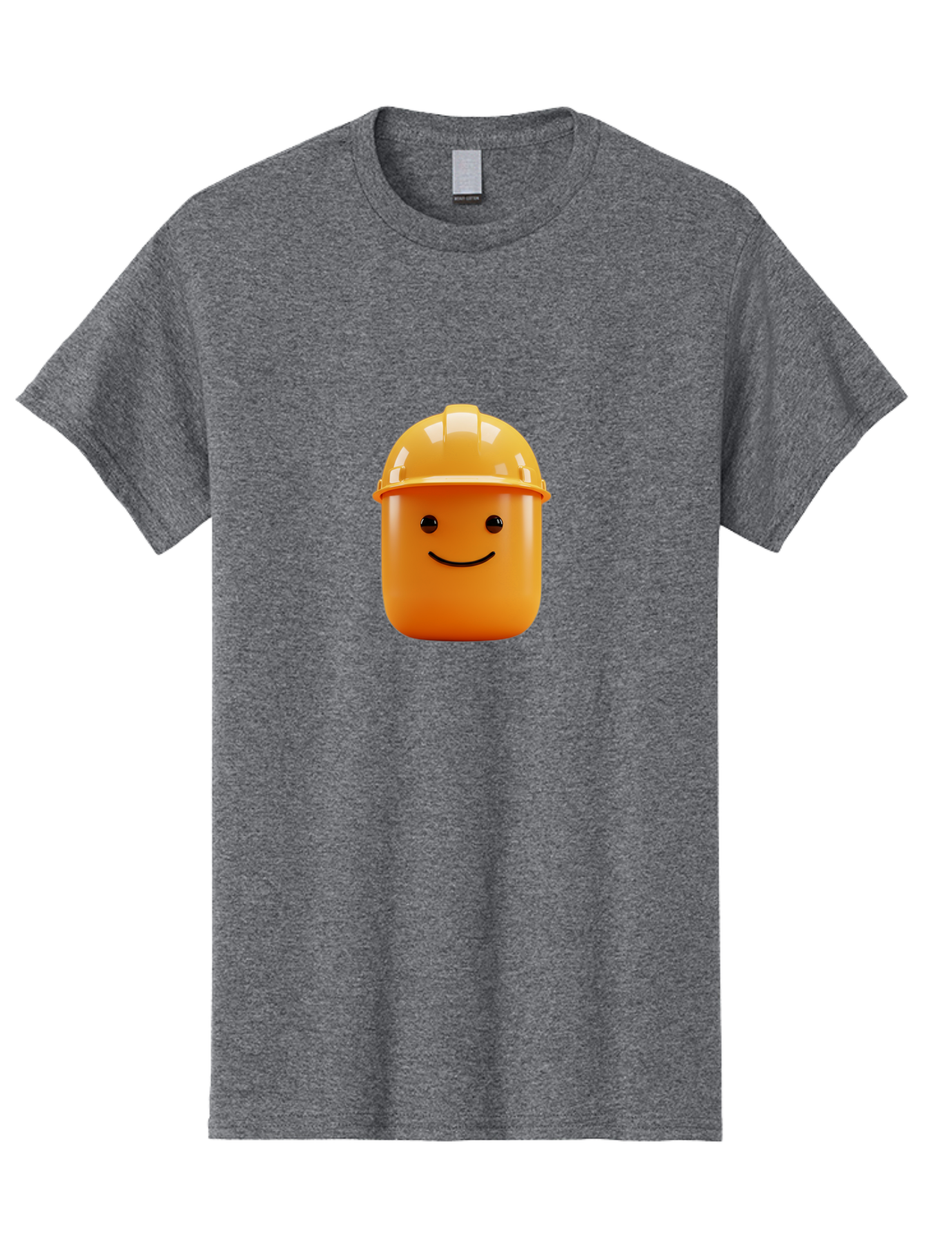 Lego-Minifigure-Head Men'S Graphic Tee, 100% Cotton, Comfortable Casual Summer Wear, Machine Washable, Lego Minifigure Head, Yellow Hard Hat, Smiling Face, Cartoon Character, Construction Theme, Playful Design, Fun Graphic, Lego Character, Bad276