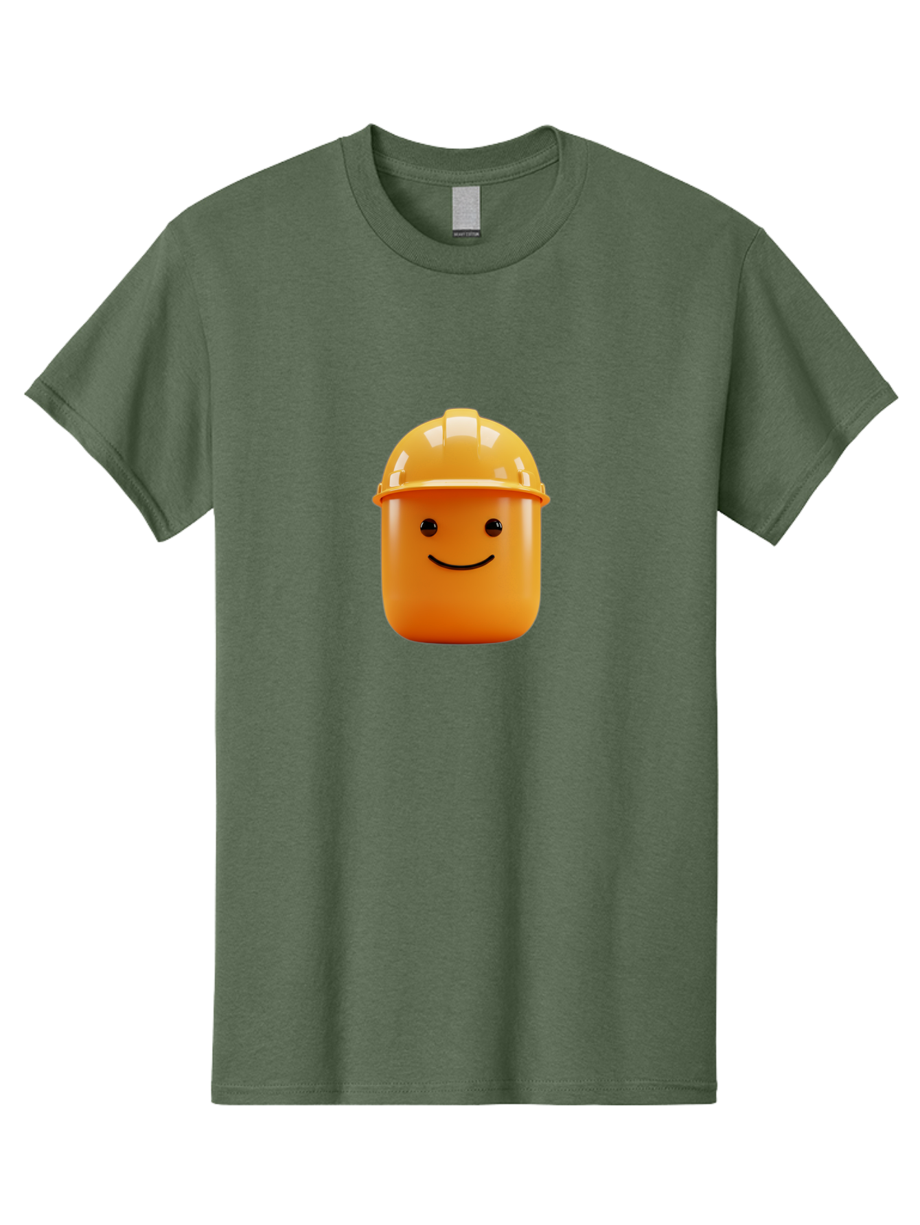Lego-Minifigure-Head Men'S Graphic Tee, 100% Cotton, Comfortable Casual Summer Wear, Machine Washable, Lego Minifigure Head, Yellow Hard Hat, Smiling Face, Cartoon Character, Construction Theme, Playful Design, Fun Graphic, Lego Character, Bad276