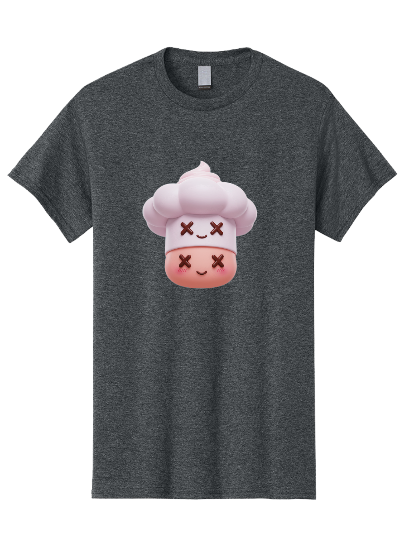 Mochi-Chef Men'S Graphic Tee, 100% Cotton, Comfortable Casual Summer Wear, Machine Washable, Kawaii Chef, Cute Character, Cartoon Mascot, Baking Illustration, Cute Face, Sweet Treats, Dessert Art, Adorable Icon, Foodie Graphics Bad330