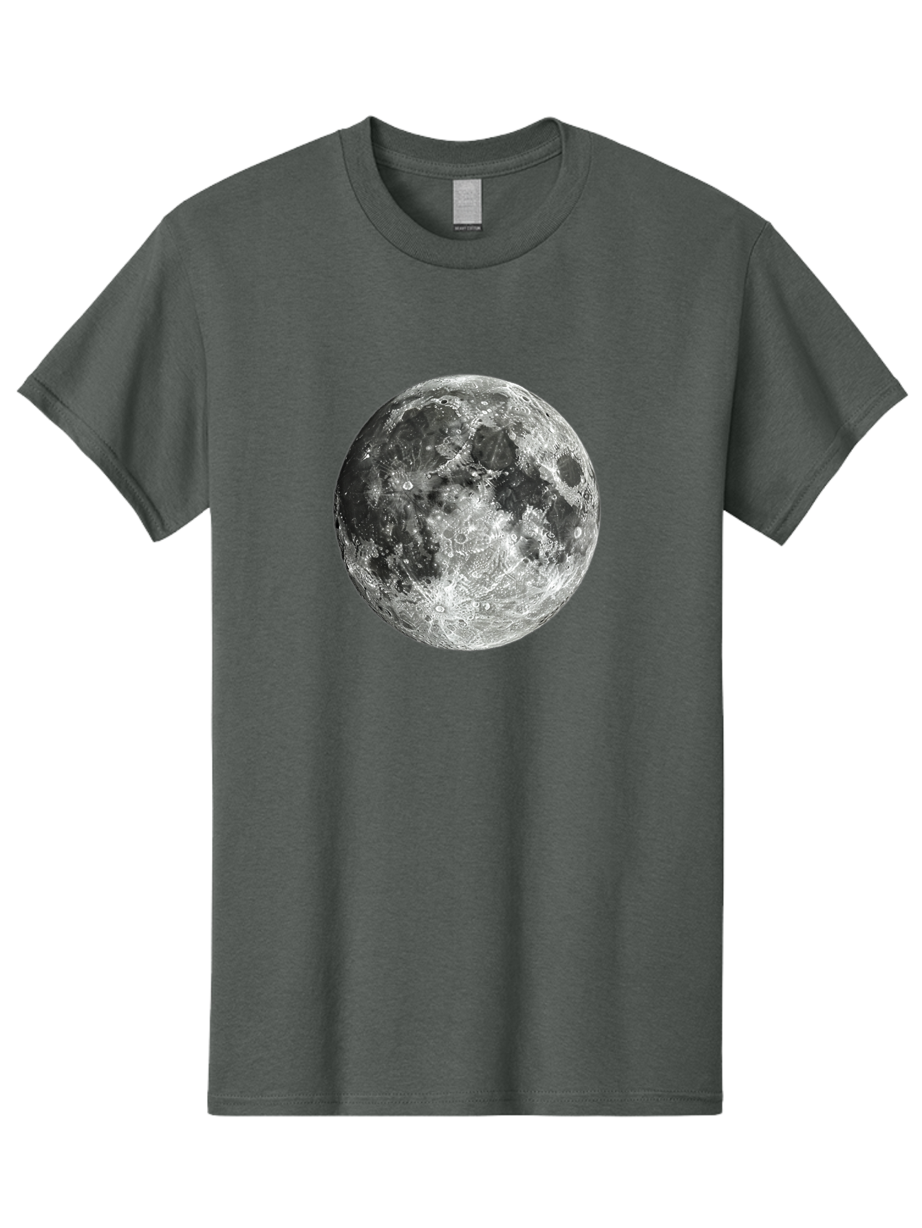 Moon-1 Men'S Graphic Tee, 100% Cotton, Comfortable Casual Summer Wear, Machine Washable, Lunar Surface, Cratered Terrain, Moon'S Topography, Astronomical Body, Night Sky, Space Exploration, Celestial Object, Moonlit Landscape Bad334