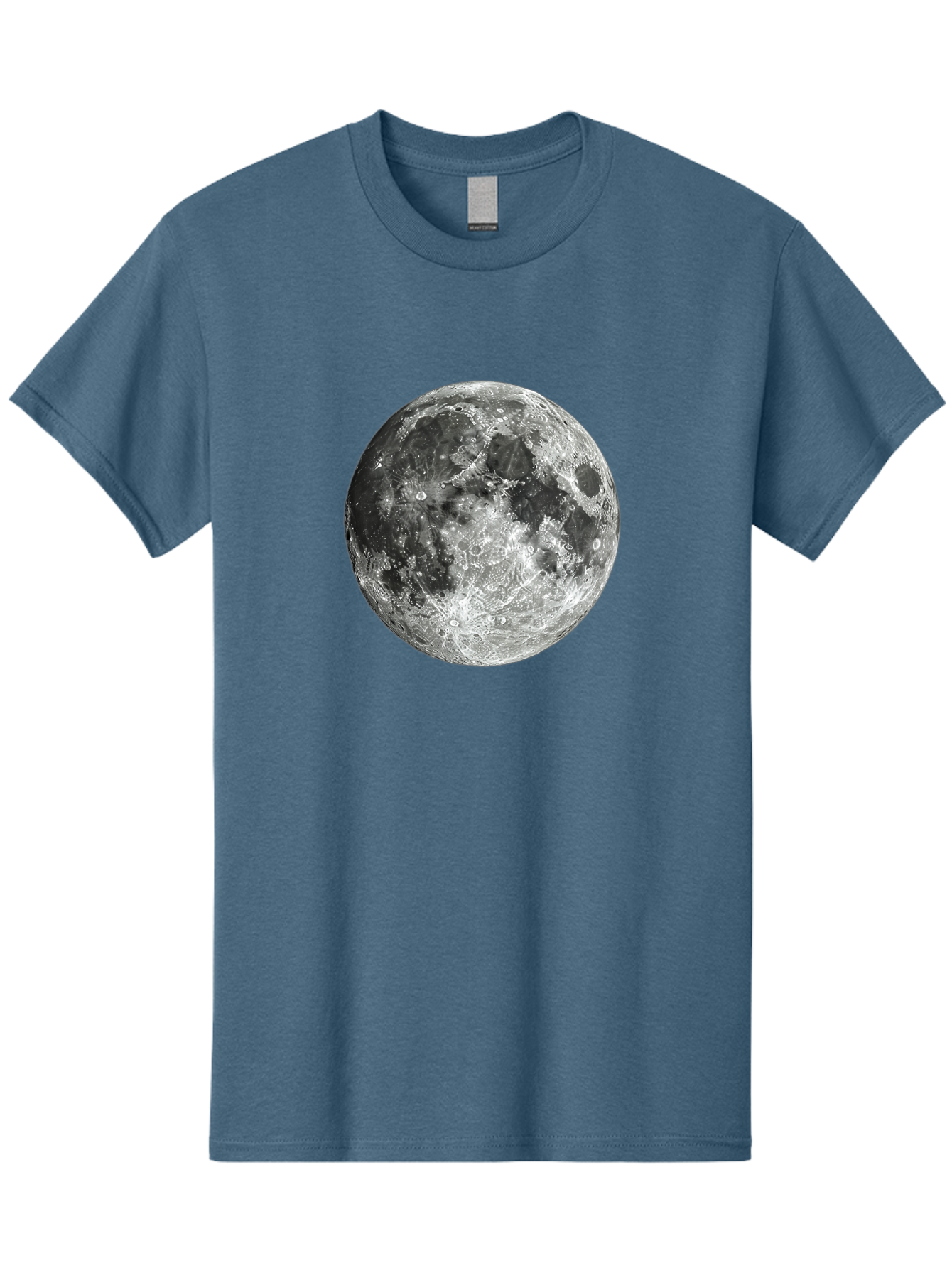 Moon-1 Men'S Graphic Tee, 100% Cotton, Comfortable Casual Summer Wear, Machine Washable, Lunar Surface, Cratered Terrain, Moon'S Topography, Astronomical Body, Night Sky, Space Exploration, Celestial Object, Moonlit Landscape Bad334