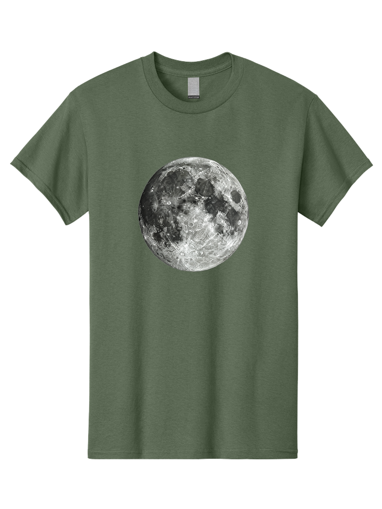 Moon-1 Men'S Graphic Tee, 100% Cotton, Comfortable Casual Summer Wear, Machine Washable, Lunar Surface, Cratered Terrain, Moon'S Topography, Astronomical Body, Night Sky, Space Exploration, Celestial Object, Moonlit Landscape Bad334