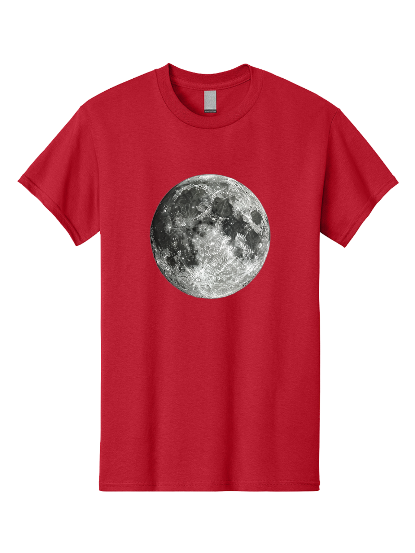 Moon-1 Men'S Graphic Tee, 100% Cotton, Comfortable Casual Summer Wear, Machine Washable, Lunar Surface, Cratered Terrain, Moon'S Topography, Astronomical Body, Night Sky, Space Exploration, Celestial Object, Moonlit Landscape Bad334