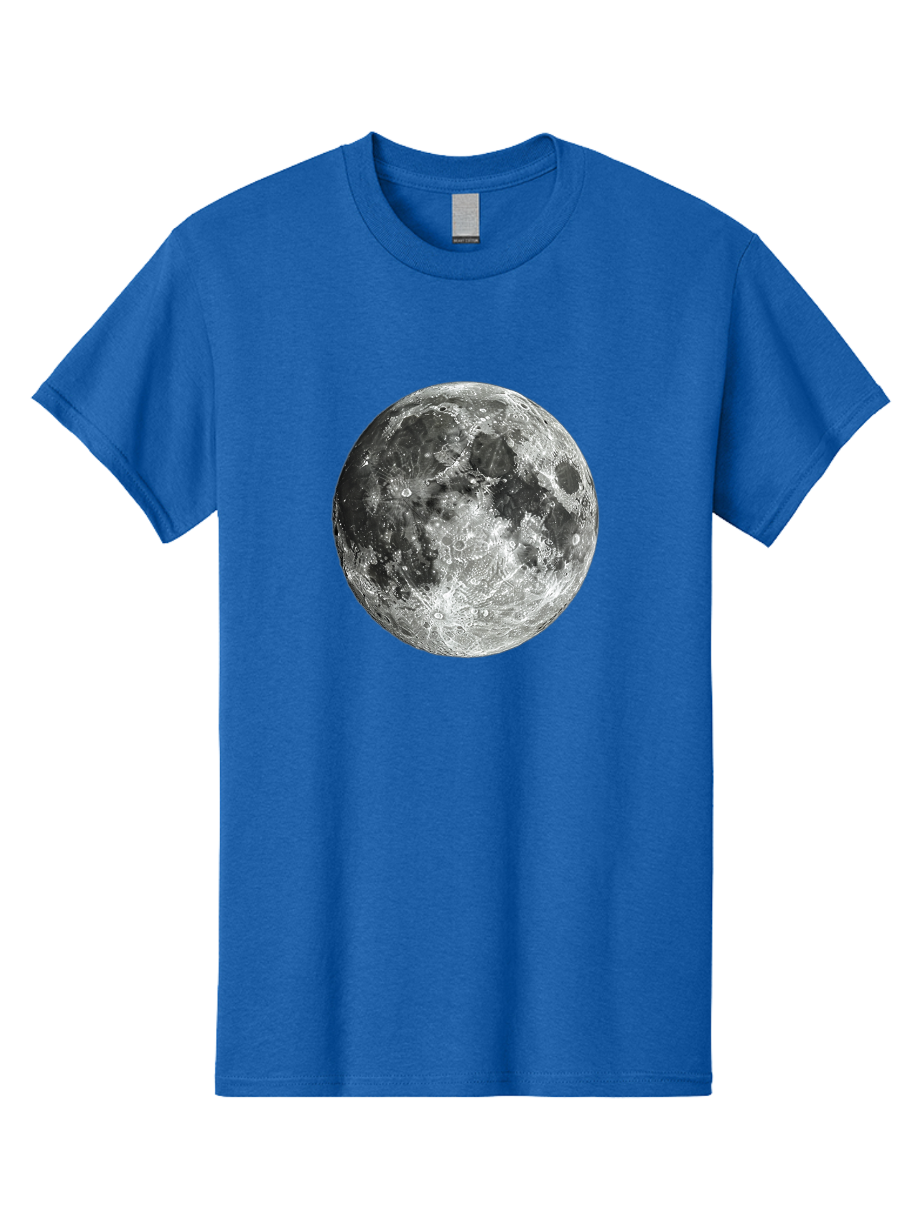 Moon-1 Men'S Graphic Tee, 100% Cotton, Comfortable Casual Summer Wear, Machine Washable, Lunar Surface, Cratered Terrain, Moon'S Topography, Astronomical Body, Night Sky, Space Exploration, Celestial Object, Moonlit Landscape Bad334