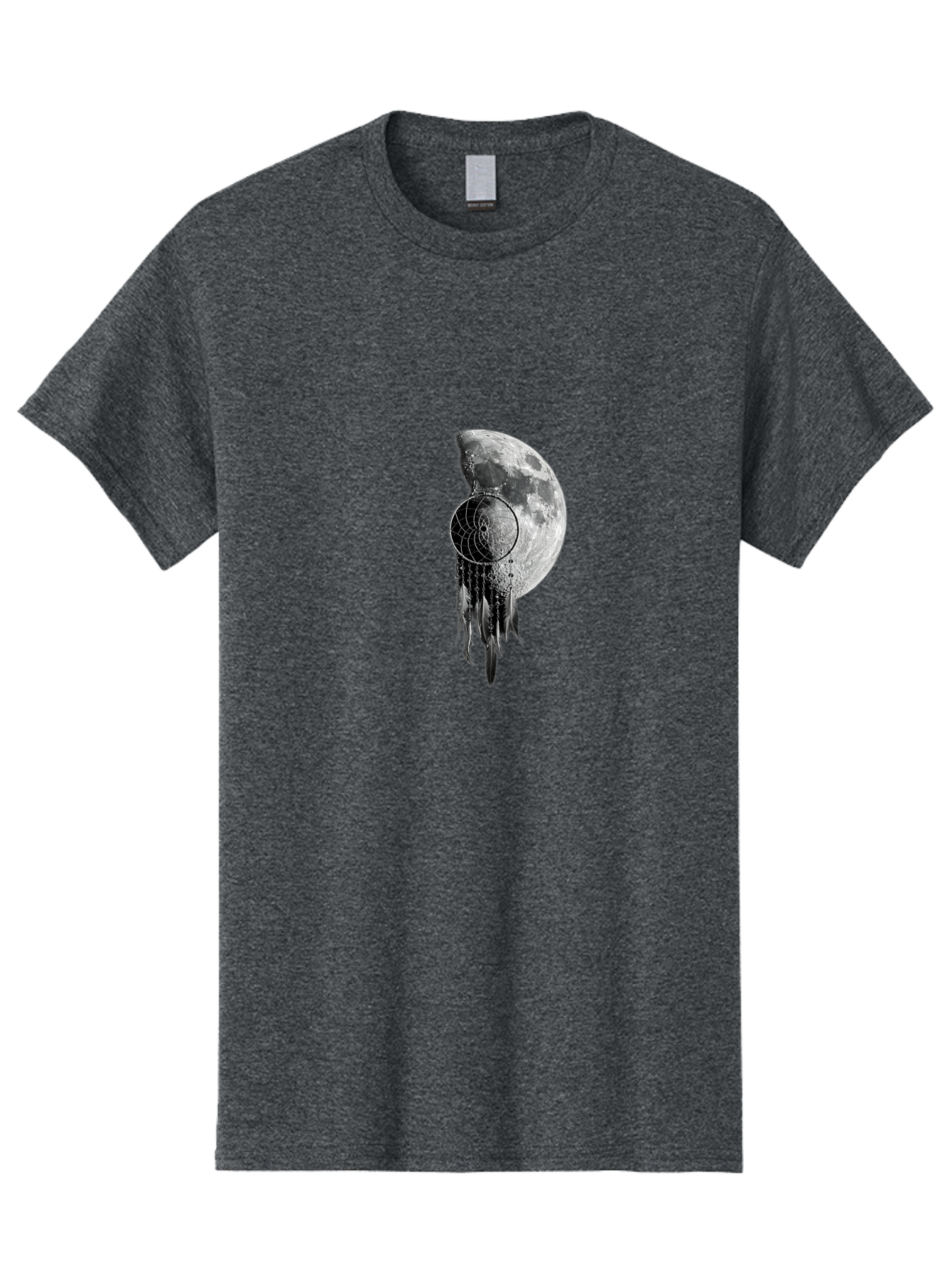 Nautilus-Moon Men'S Graphic Tee, 100% Cotton, Comfortable Casual Summer Wear, Machine Washable, Jellyfish, Moon, Lunar Cycle, Ocean Creatures, Surreal Art, Mystical Imagery, Ethereal Atmosphere, Abstract Design, Monochrome Illustration Bad356