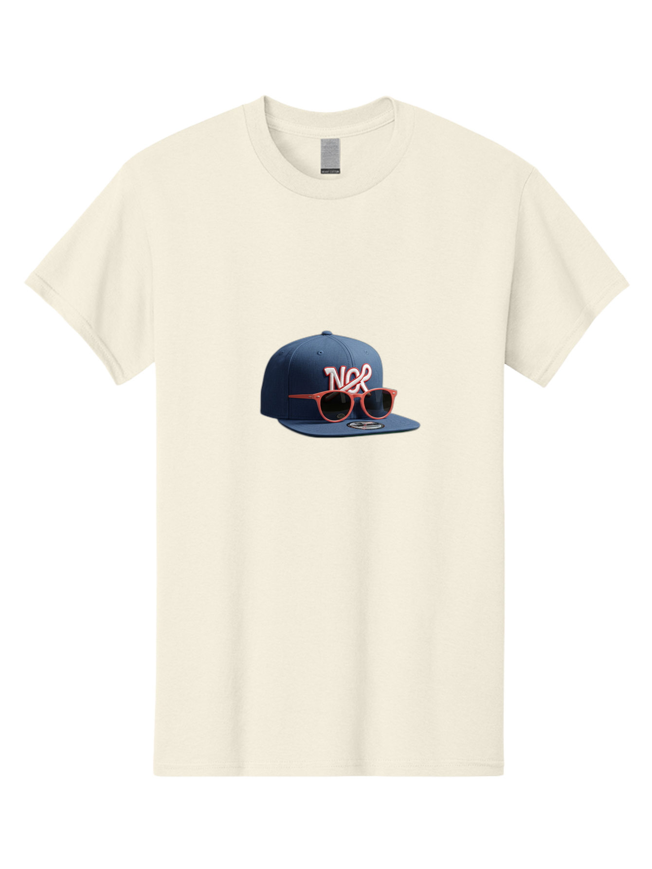 Ncr-Baseball-Cap Men'S Graphic Tee, 100% Cotton, Comfortable Casual Summer Wear, Machine Washable, Baseball Cap, Ncr Logo, Sunglasses On Hat, Red Frames, Dark Lenses, New Era Cap, Fashion Accessory, Streetwear Style, Casual Wear, Trendy Hat Bad358