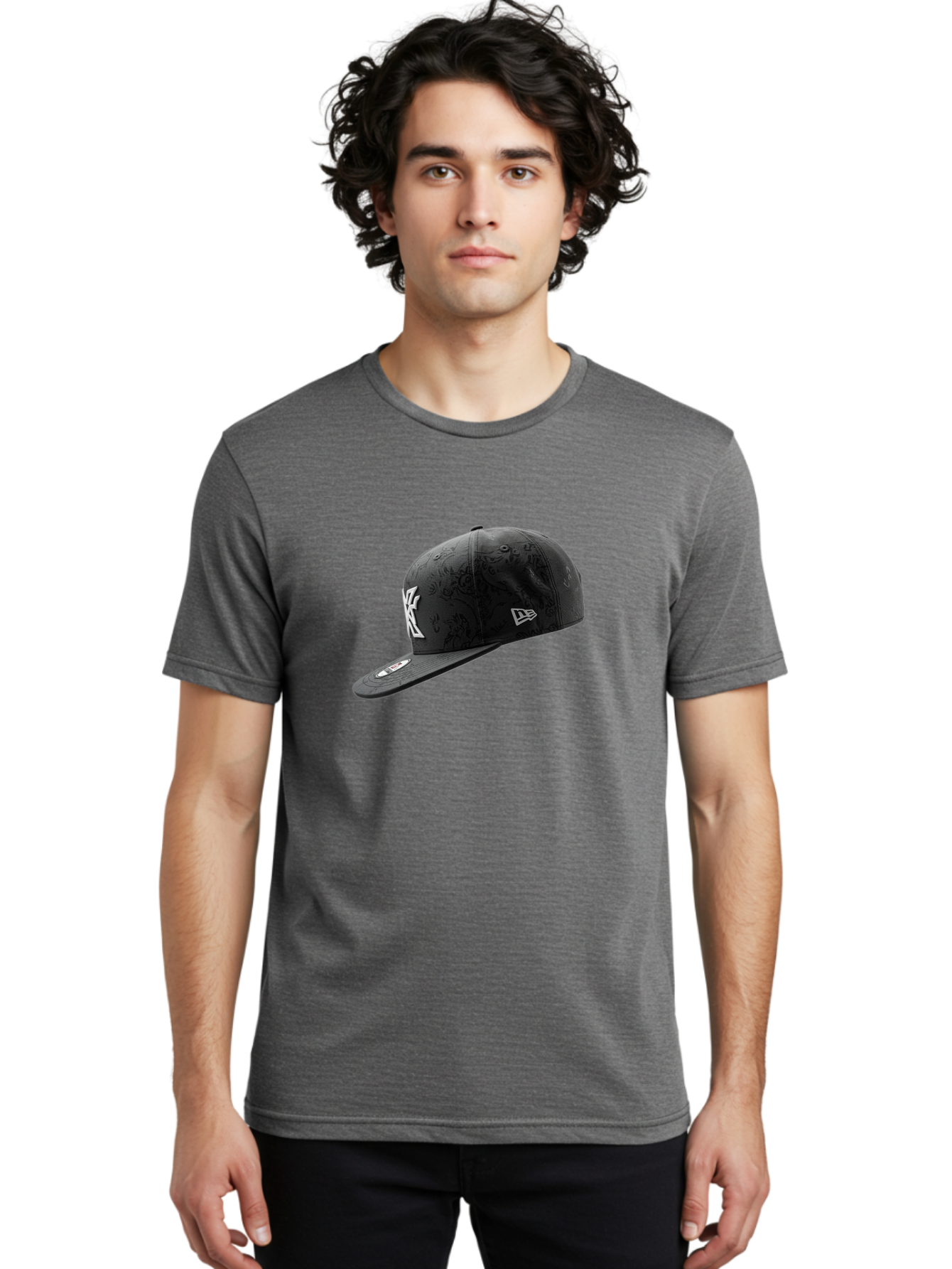 New-York-Yankees-Baseball-Cap Men'S Graphic Tee, 100% Cotton, Comfortable Casual Summer Wear, Machine Washable, New York Yankees Baseball Cap, Black Cap With White Logo, New Era Cap, Baseball Hat, Sports Fashion, Ny Logo, Mlb Merchandise, Bad372