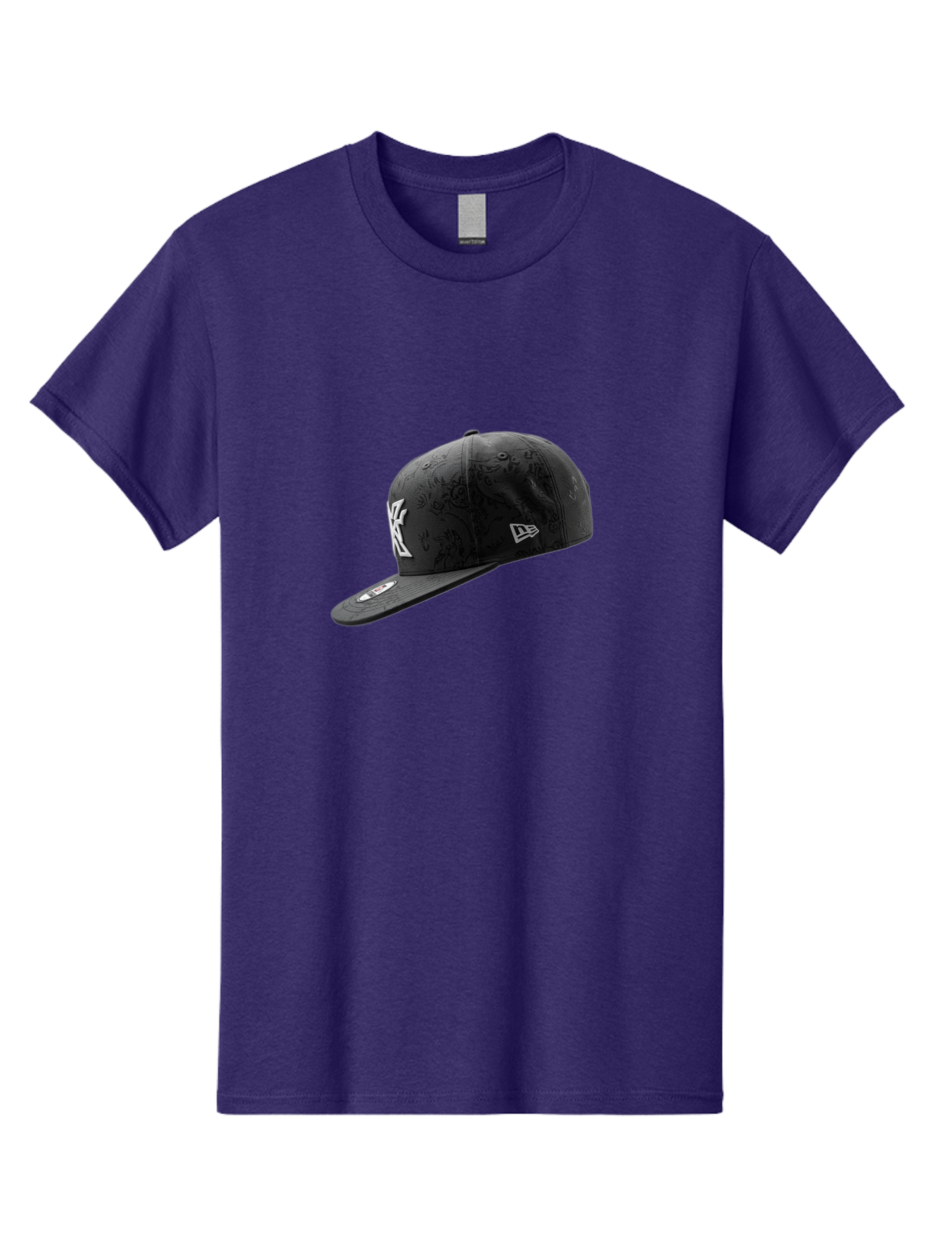New-York-Yankees-Baseball-Cap Men'S Graphic Tee, 100% Cotton, Comfortable Casual Summer Wear, Machine Washable, New York Yankees Baseball Cap, Black Cap With White Logo, New Era Cap, Baseball Hat, Sports Fashion, Ny Logo, Mlb Merchandise, Bad372