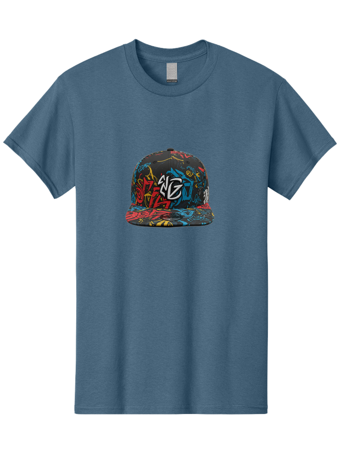 Ng-Baseball-Cap Men'S Graphic Tee, 100% Cotton, Comfortable Casual Summer Wear, Machine Washable, Graffiti Hat, Streetwear Fashion, Urban Style, Multicolored Cap, Ng Logo, Bold Graphics, Snapback Hat, Trendy Headwear, Casual Wear Bad373