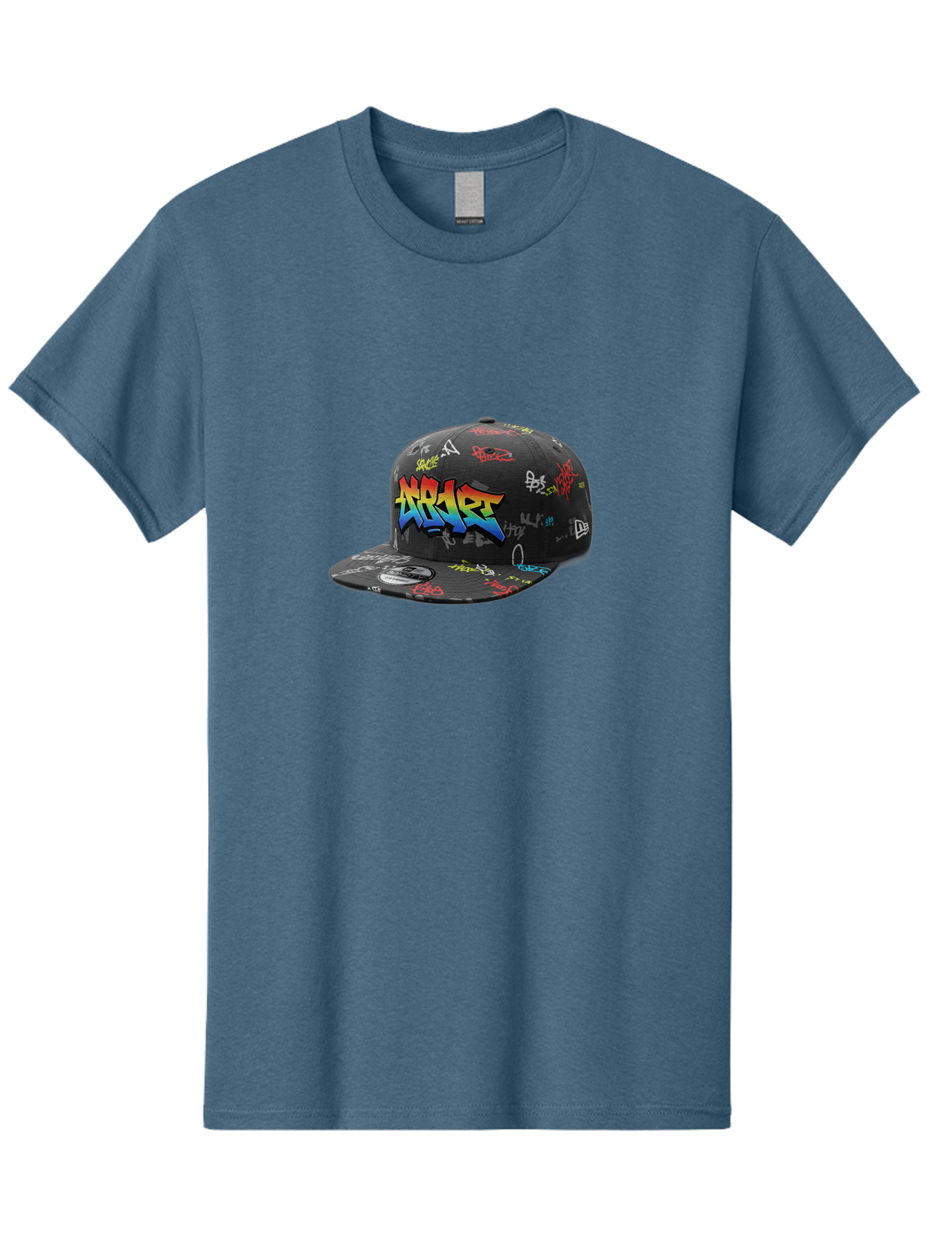 Nike-Air Men'S Graphic Tee, 100% Cotton, Comfortable Casual Summer Wear, Machine Washable, Nike Air Graffiti Hat, Streetwear Fashion, Basketball Cap, Urban Style, Colorful Design, Graffiti Art, New Era, Sportswear, Hip Hop Culture, Bad375