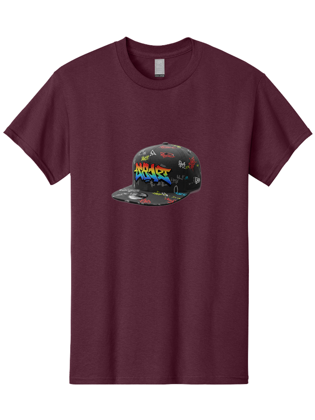 Nike-Air Men'S Graphic Tee, 100% Cotton, Comfortable Casual Summer Wear, Machine Washable, Nike Air Graffiti Hat, Streetwear Fashion, Basketball Cap, Urban Style, Colorful Design, Graffiti Art, New Era, Sportswear, Hip Hop Culture, Bad375