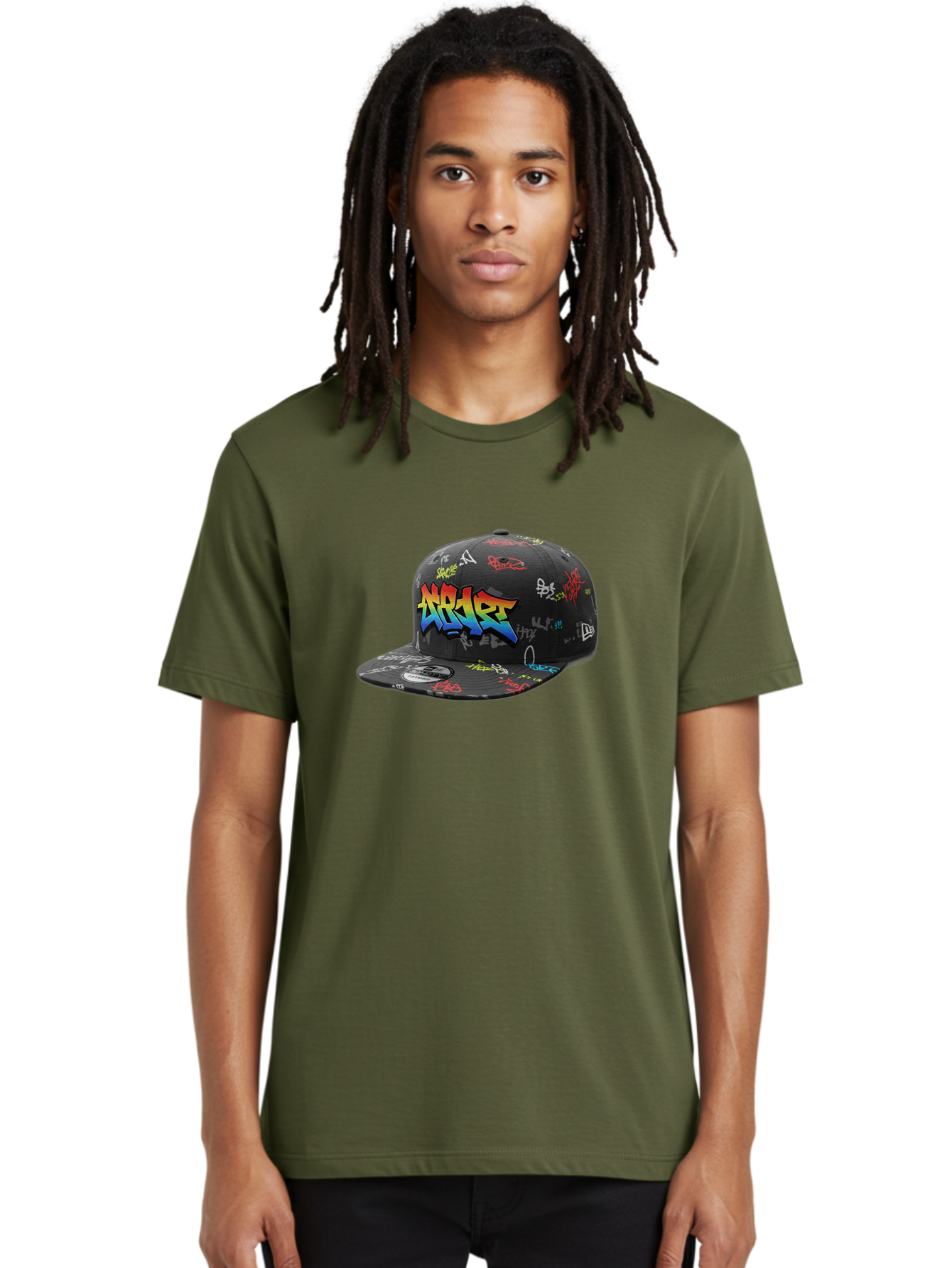 Nike-Air Men'S Graphic Tee, 100% Cotton, Comfortable Casual Summer Wear, Machine Washable, Nike Air Graffiti Hat, Streetwear Fashion, Basketball Cap, Urban Style, Colorful Design, Graffiti Art, New Era, Sportswear, Hip Hop Culture, Bad375