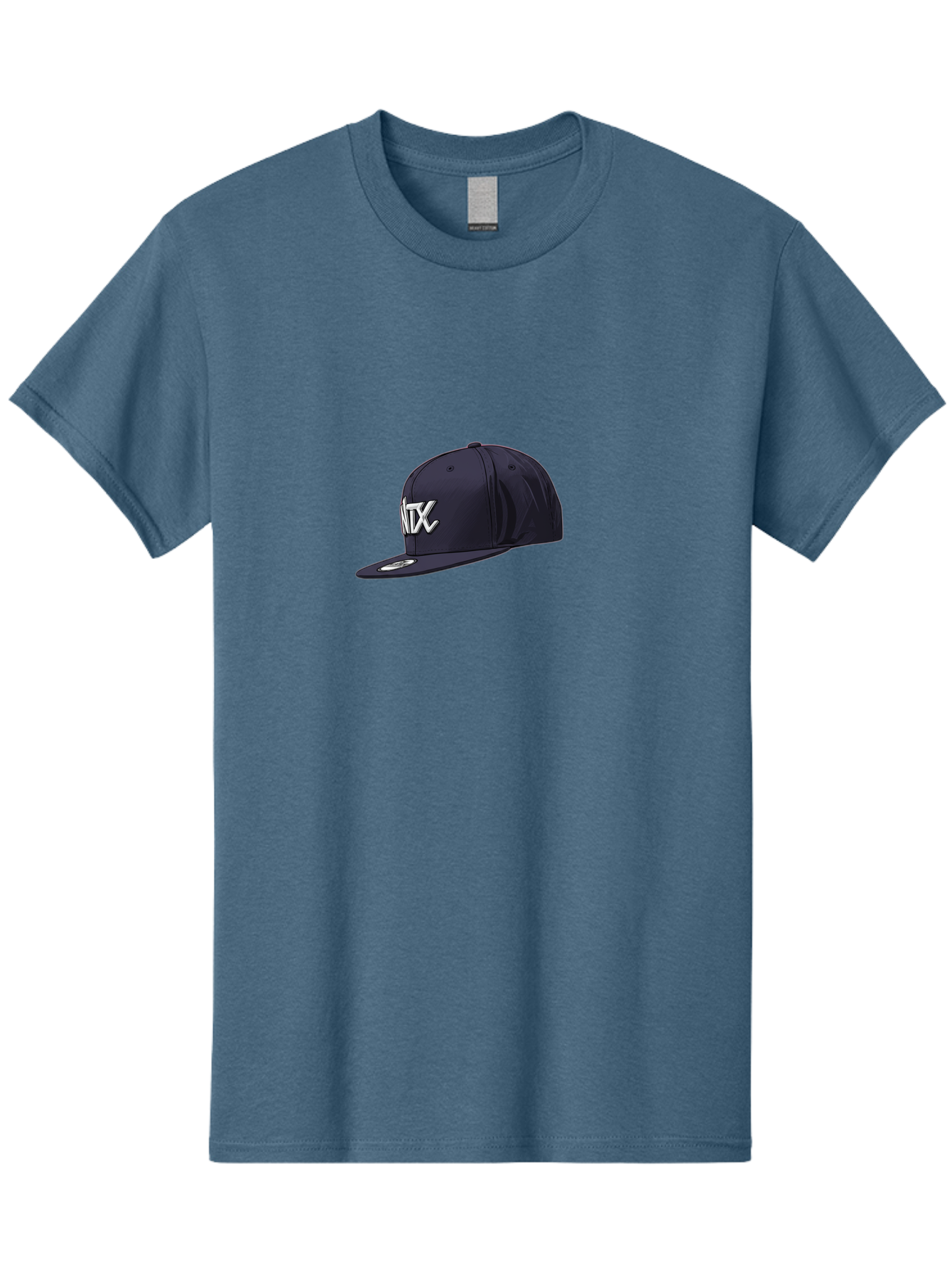 Ntx-Baseball-Cap Men'S Graphic Tee, 100% Cotton, Comfortable Casual Summer Wear, Machine Washable, Ntx Logo, Baseball Cap, Navy Blue Cap, White Logo, Sports Apparel, Streetwear Fashion, Casual Wear, Hat With Logo Bad377