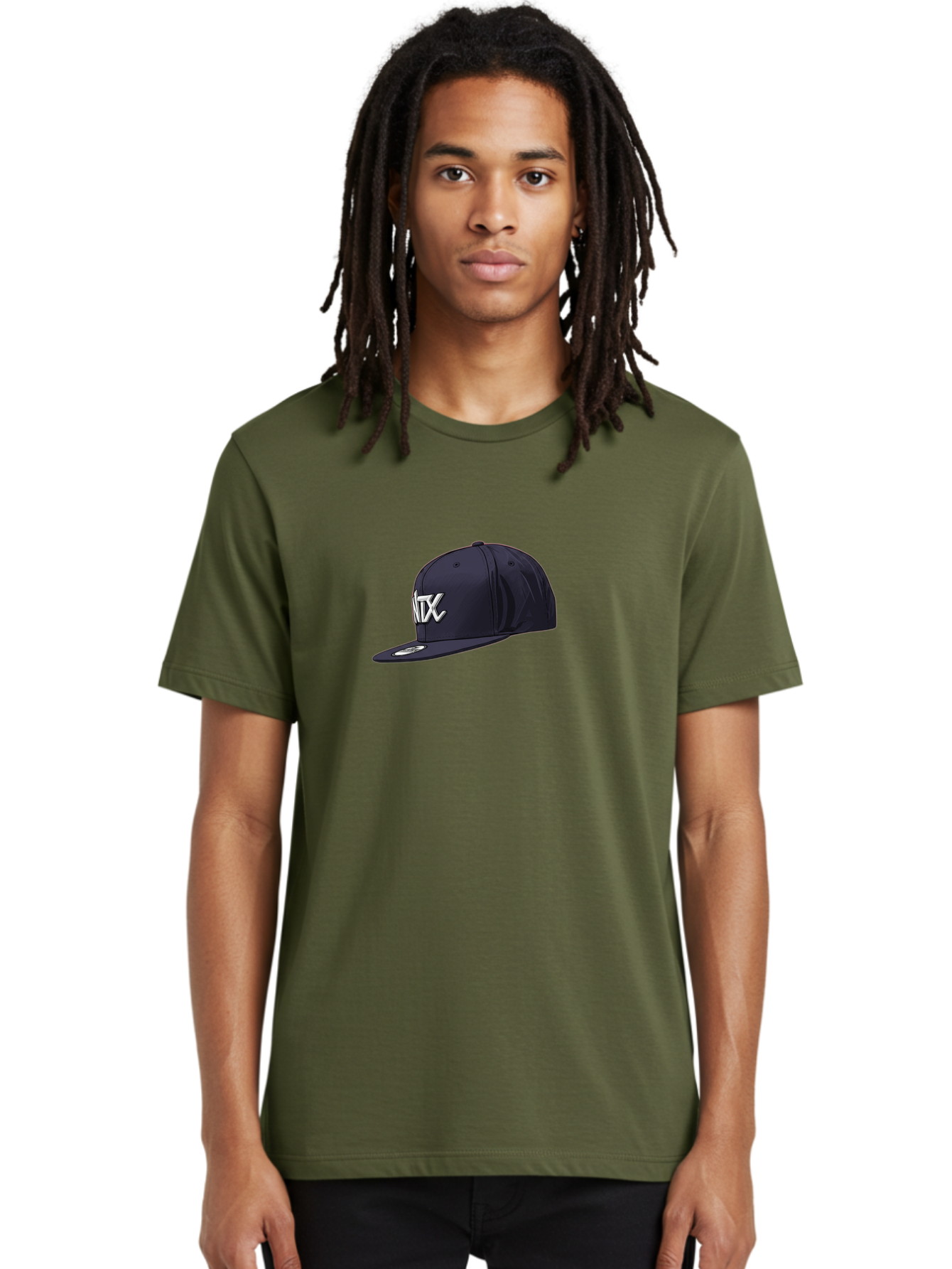 Ntx-Baseball-Cap Men'S Graphic Tee, 100% Cotton, Comfortable Casual Summer Wear, Machine Washable, Ntx Logo, Baseball Cap, Navy Blue Cap, White Logo, Sports Apparel, Streetwear Fashion, Casual Wear, Hat With Logo Bad377