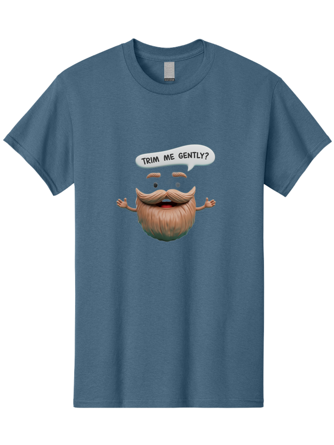 Onion-With-Mustache Men'S Graphic Tee, 100% Cotton, Comfortable Casual Summer Wear, Machine Washable, Onion With A Face, Humorous Illustration, Cartoon Character, Funny Vegetable, Whimsical Design, Quirky Art, Beard And Mustache, Bad383