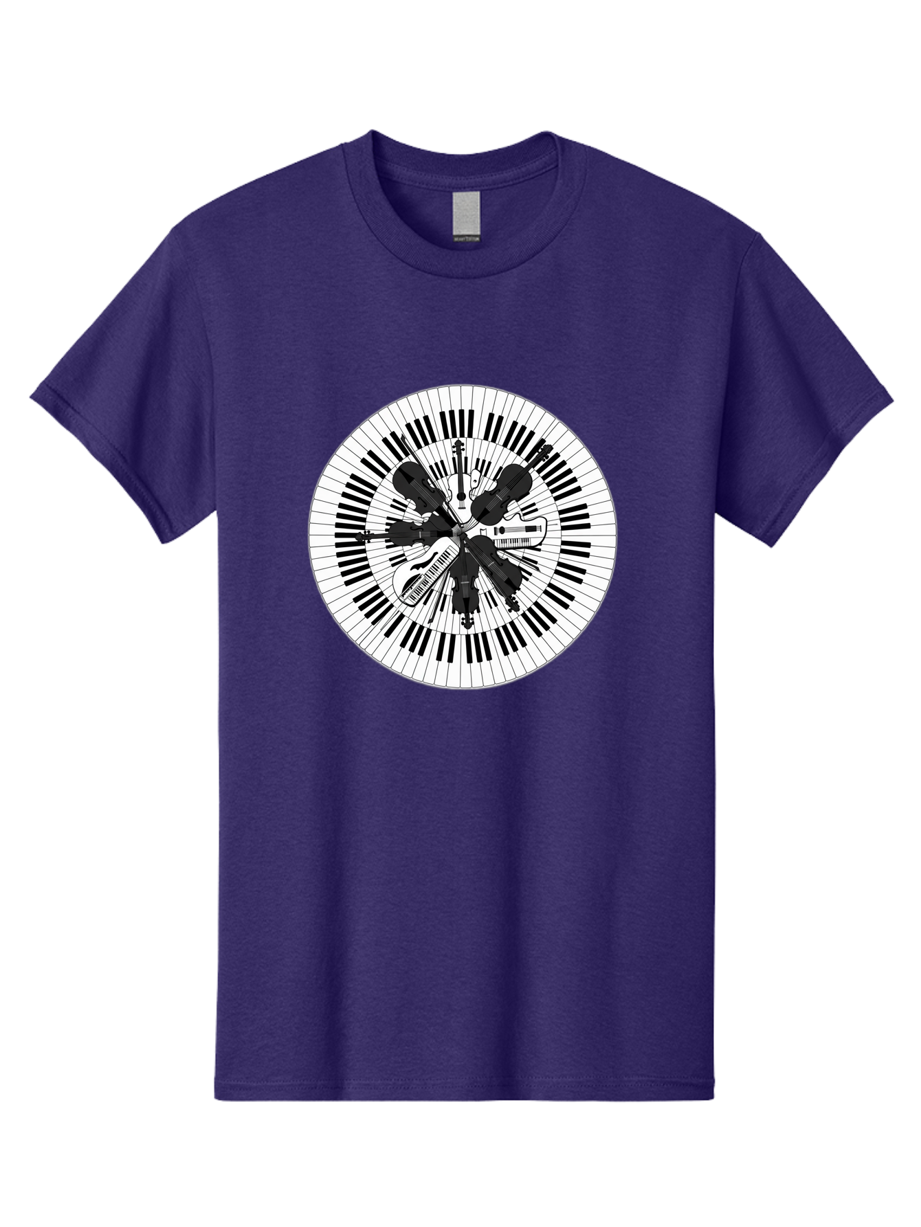 Piano-Keys-Music-Instruments Men'S Graphic Tee, 100% Cotton, Comfortable Casual Summer Wear, Machine Washable, Music Instruments, Musical Notes, Guitar, Microphone, Sound Equipment, Audio Technology, Music Production, Sound Waves, Bad413