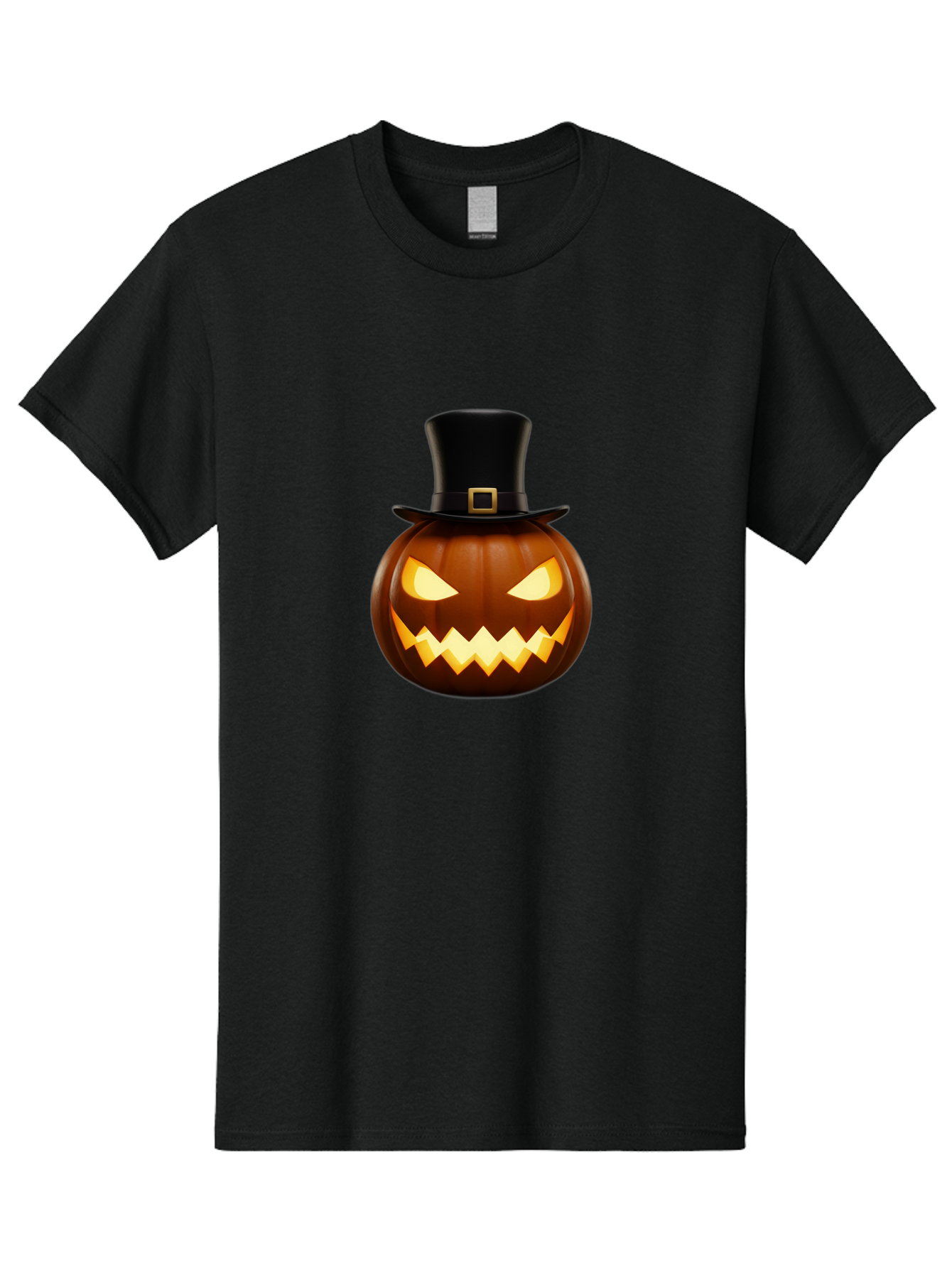 Pilgrim-Jack-O-Lantern Men'S Graphic Tee, 100% Cotton, Comfortable Casual Summer Wear, Machine Washable, Carved Pumpkin, Jack-O'-Lantern, Halloween Decorations, Spooky Atmosphere, Glowing Eyes, Pilgrim Hat, Autumnal Festivities, Bad414