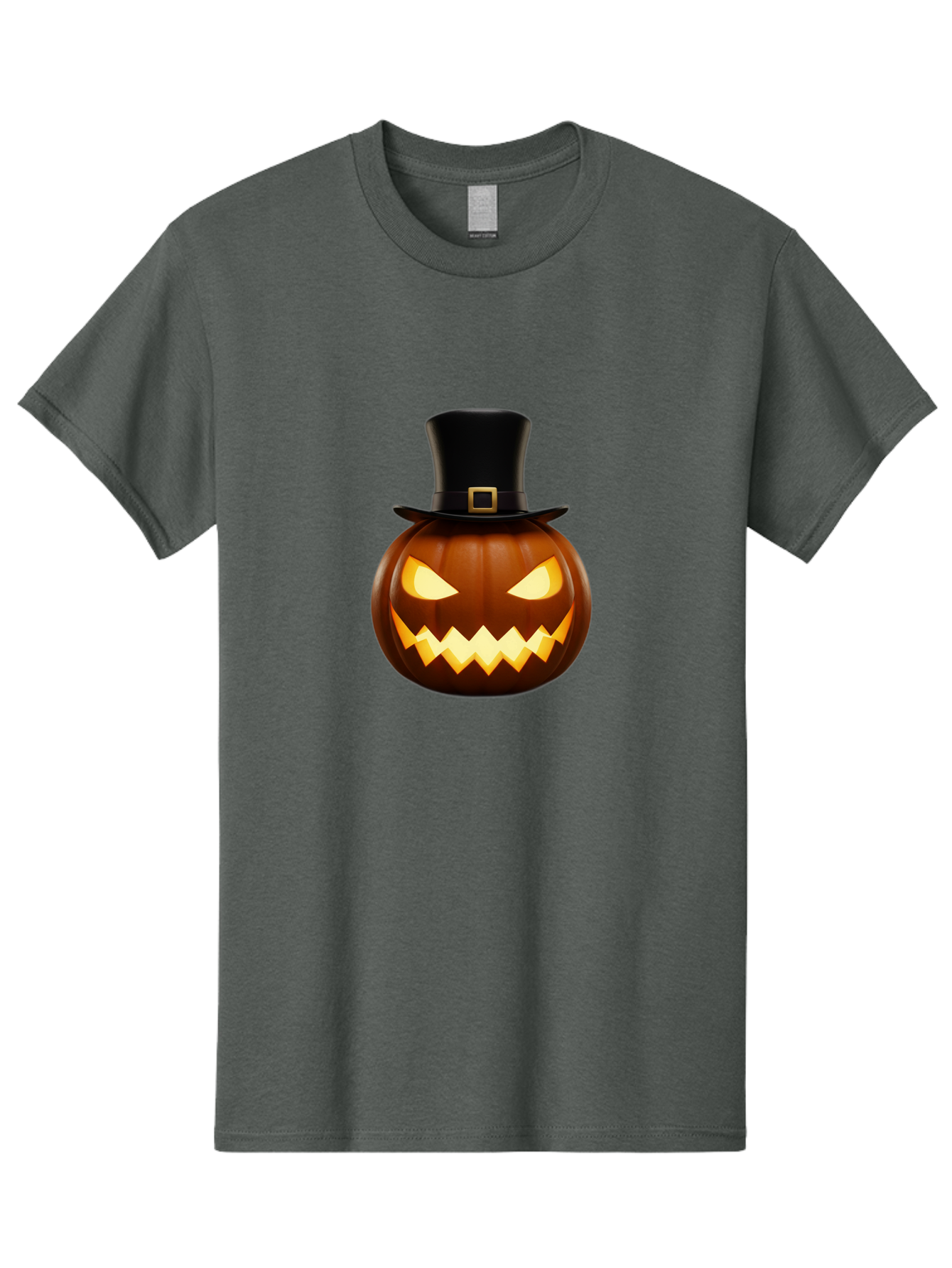 Pilgrim-Jack-O-Lantern Men'S Graphic Tee, 100% Cotton, Comfortable Casual Summer Wear, Machine Washable, Carved Pumpkin, Jack-O'-Lantern, Halloween Decorations, Spooky Atmosphere, Glowing Eyes, Pilgrim Hat, Autumnal Festivities, Bad414