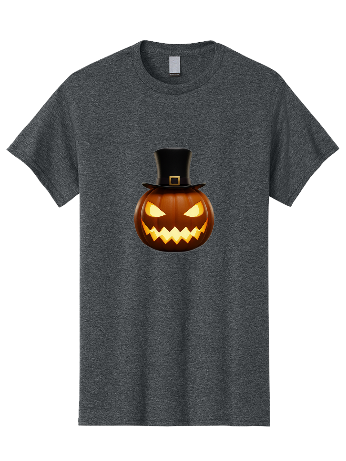 Pilgrim-Jack-O-Lantern Men'S Graphic Tee, 100% Cotton, Comfortable Casual Summer Wear, Machine Washable, Carved Pumpkin, Jack-O'-Lantern, Halloween Decorations, Spooky Atmosphere, Glowing Eyes, Pilgrim Hat, Autumnal Festivities, Bad414