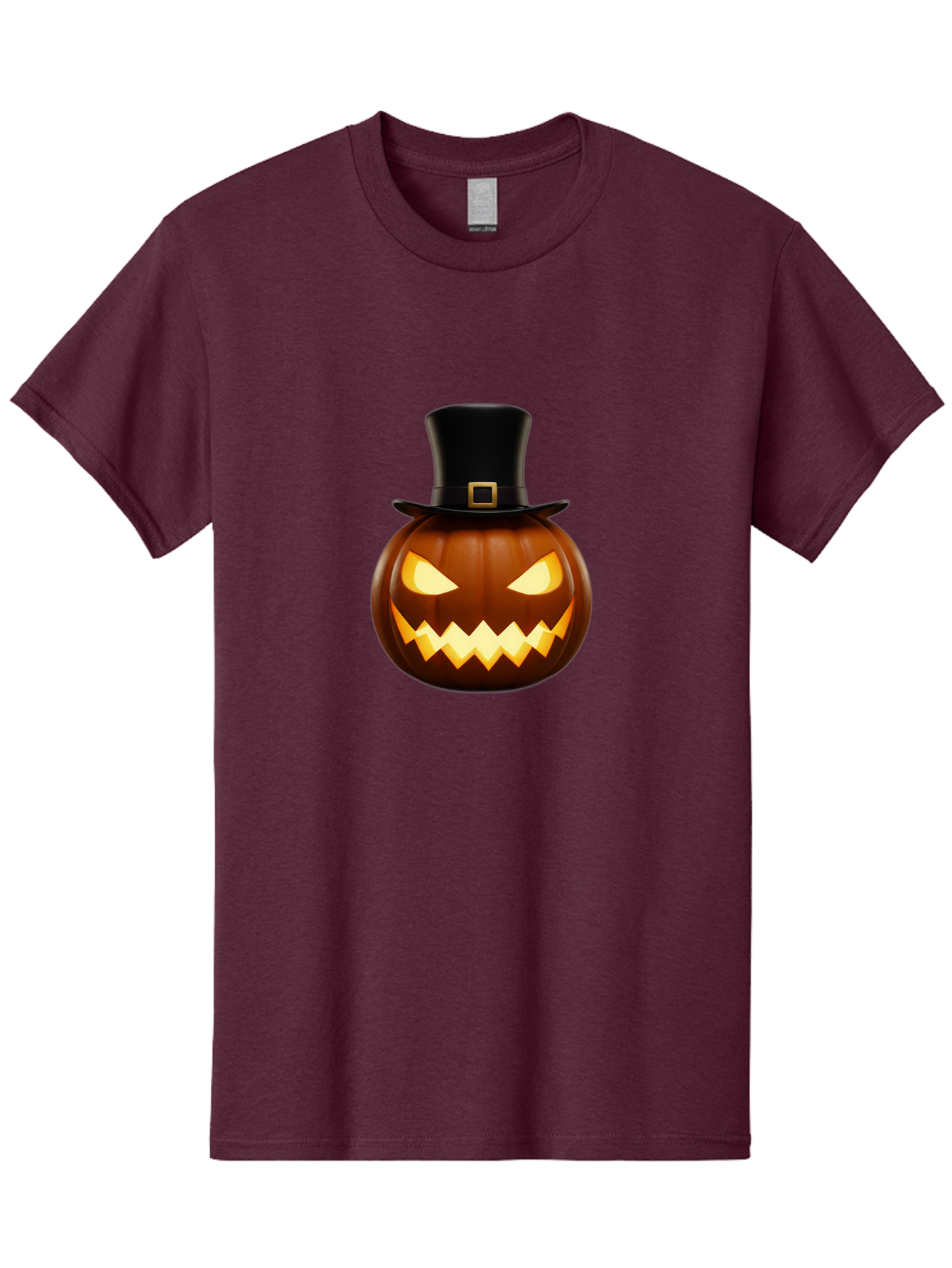 Pilgrim-Jack-O-Lantern Men'S Graphic Tee, 100% Cotton, Comfortable Casual Summer Wear, Machine Washable, Carved Pumpkin, Jack-O'-Lantern, Halloween Decorations, Spooky Atmosphere, Glowing Eyes, Pilgrim Hat, Autumnal Festivities, Bad414