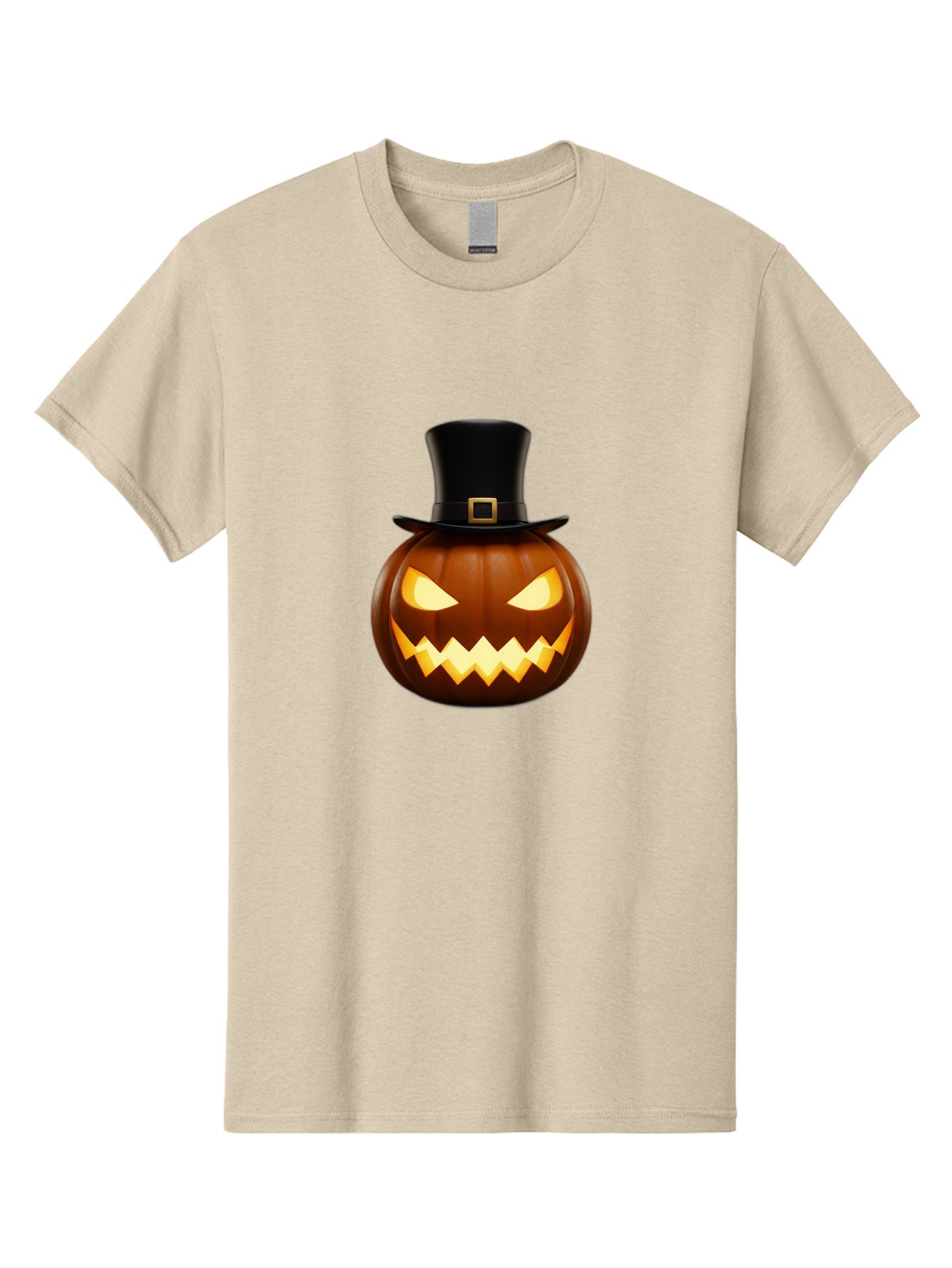 Pilgrim-Jack-O-Lantern Men'S Graphic Tee, 100% Cotton, Comfortable Casual Summer Wear, Machine Washable, Carved Pumpkin, Jack-O'-Lantern, Halloween Decorations, Spooky Atmosphere, Glowing Eyes, Pilgrim Hat, Autumnal Festivities, Bad414