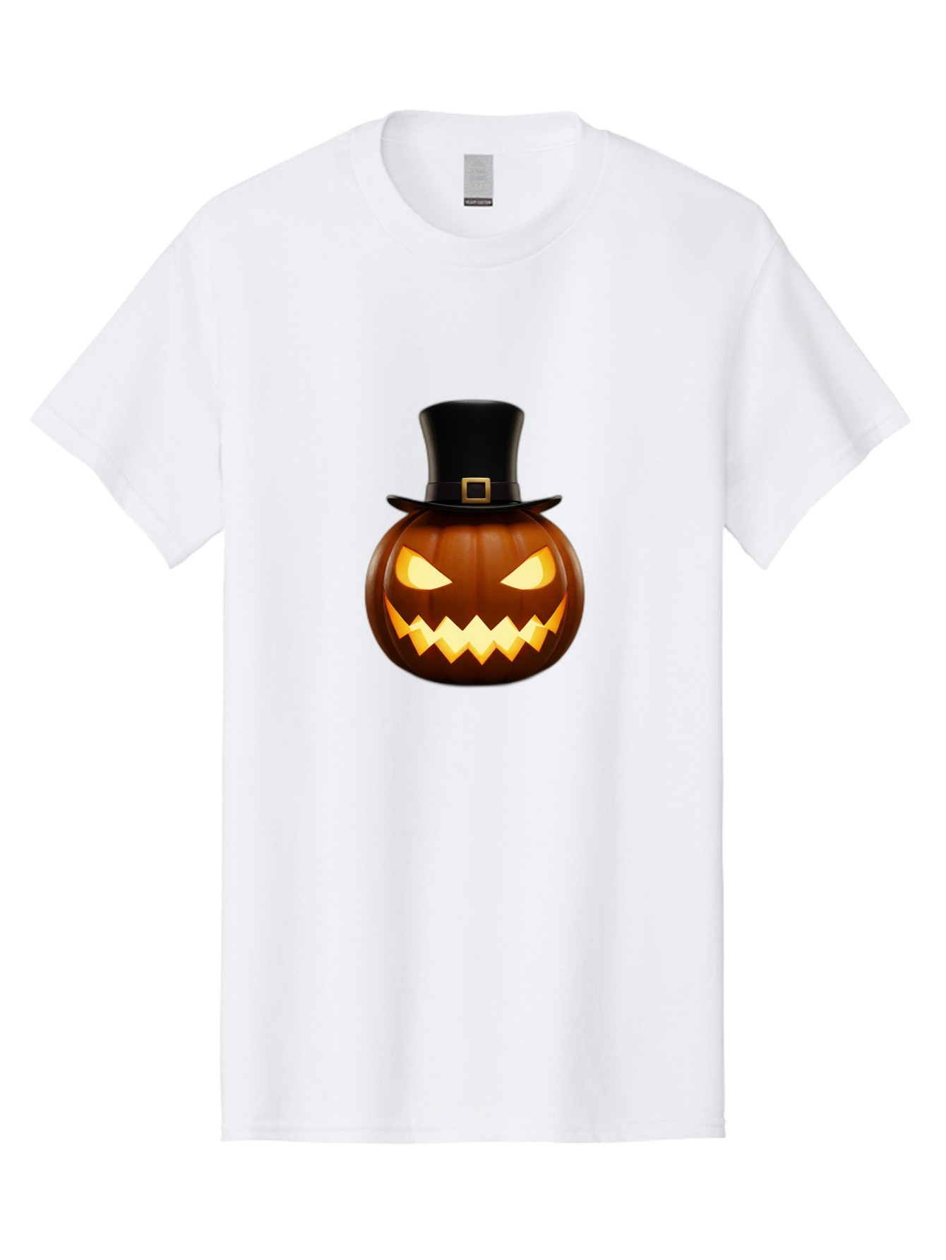 Pilgrim-Jack-O-Lantern Men'S Graphic Tee, 100% Cotton, Comfortable Casual Summer Wear, Machine Washable, Carved Pumpkin, Jack-O'-Lantern, Halloween Decorations, Spooky Atmosphere, Glowing Eyes, Pilgrim Hat, Autumnal Festivities, Bad414