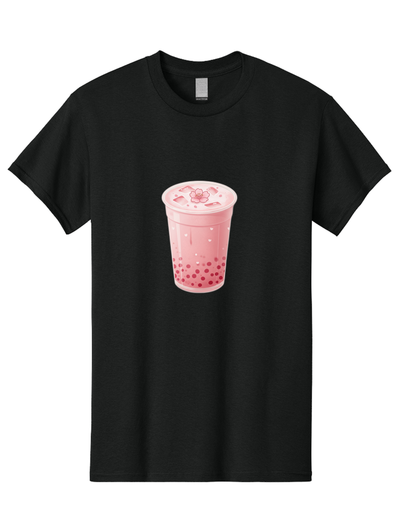 Pink-Boba-Tea-1 Men'S Graphic Tee, 100% Cotton, Comfortable Casual Summer Wear, Machine Washable, Boba Tea, Milk Tea, Bubble Tea, Pink Drink, Tapioca Pearls, Strawberry Tea, Tea With Boba, Boba Drink Bad424