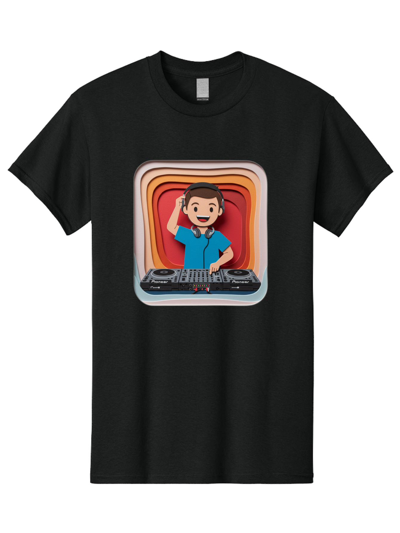 Pioneer-Dj Men'S Graphic Tee, 100% Cotton, Comfortable Casual Summer Wear, Machine Washable, Dj Mixing Music, Electronic Dance Music, Sound Mixing, Music Production, Professional Dj Equipment, Pioneer Dj Controller, Music Mixing Software, Bad439