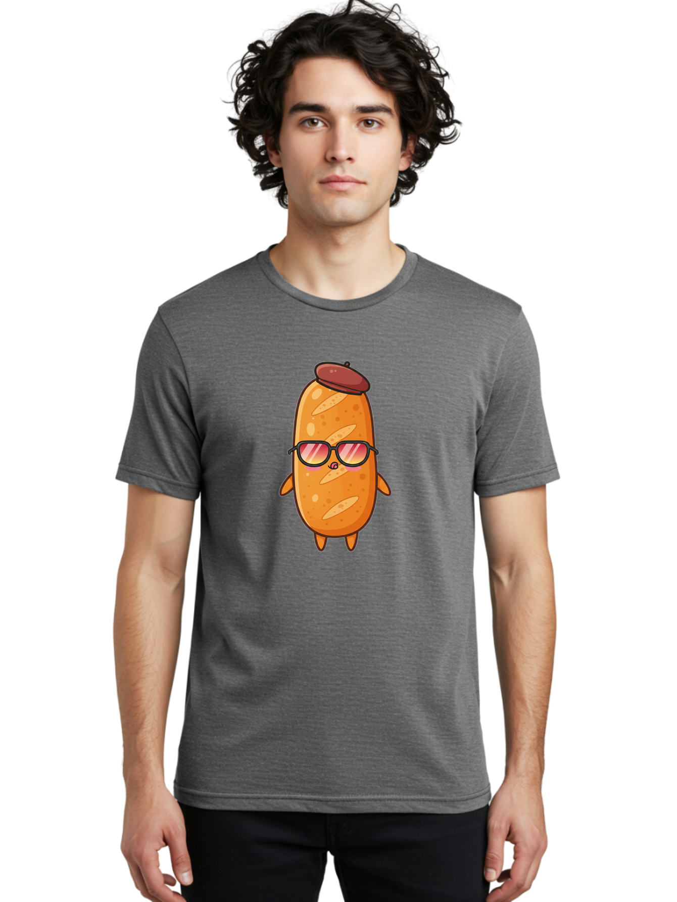 Potato-Head Men'S Graphic Tee, 100% Cotton, Comfortable Casual Summer Wear, Machine Washable, Cartoon Potato, Funny Character, Sunglasses, Hat, Kawaii Style, Cute Illustration, Mascot Design, Quirky Character, Humorous Art, Food Character, Bad453