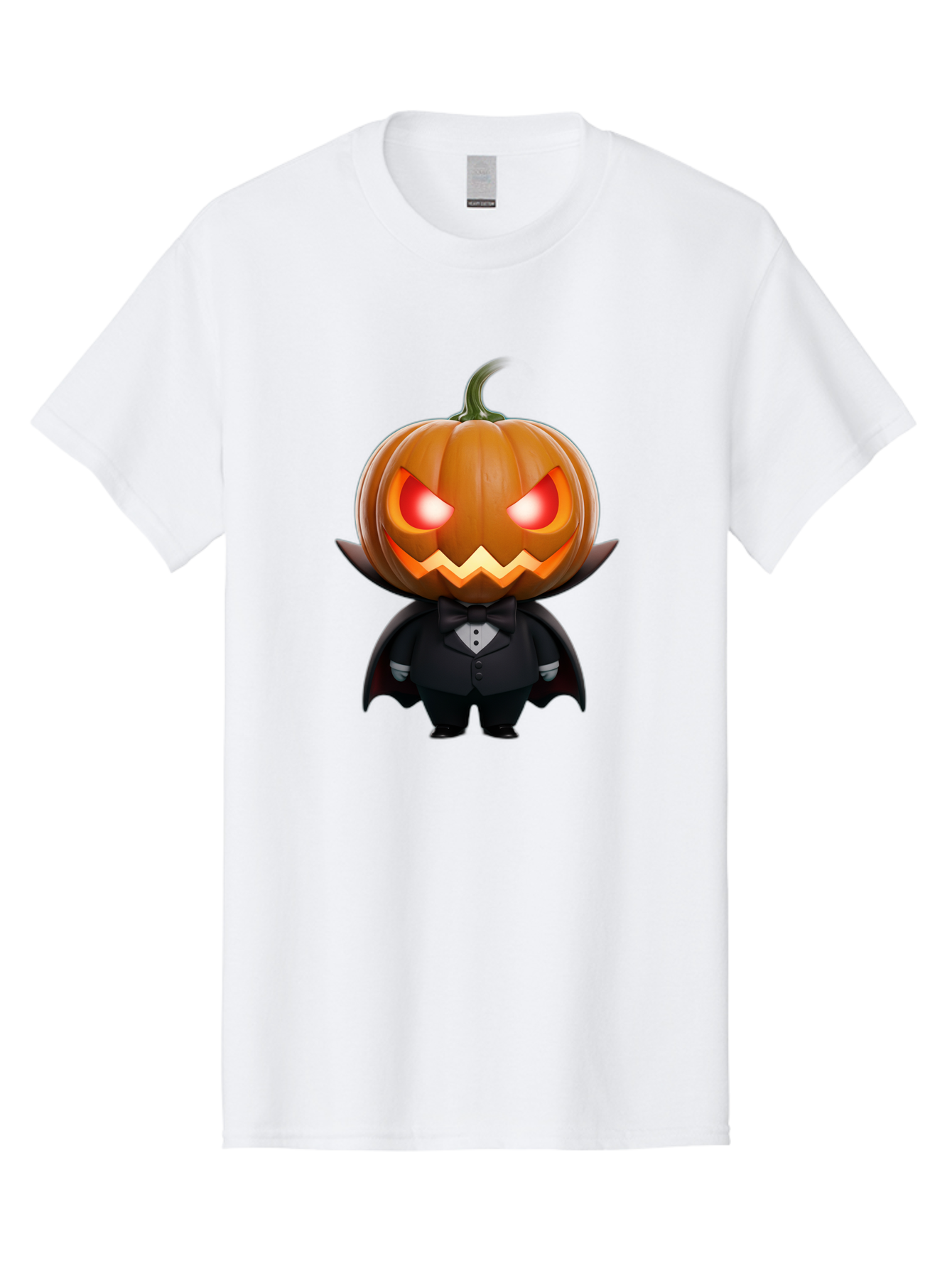 Pumpkinhead-Vampire Men'S Graphic Tee, 100% Cotton, Comfortable Casual Summer Wear, Machine Washable, Jack-O-Lantern, Vampire, Halloween, Pumpkin, Cartoon Character, Tuxedo, Horror Theme, Spooky, Funny, Costume Bad457