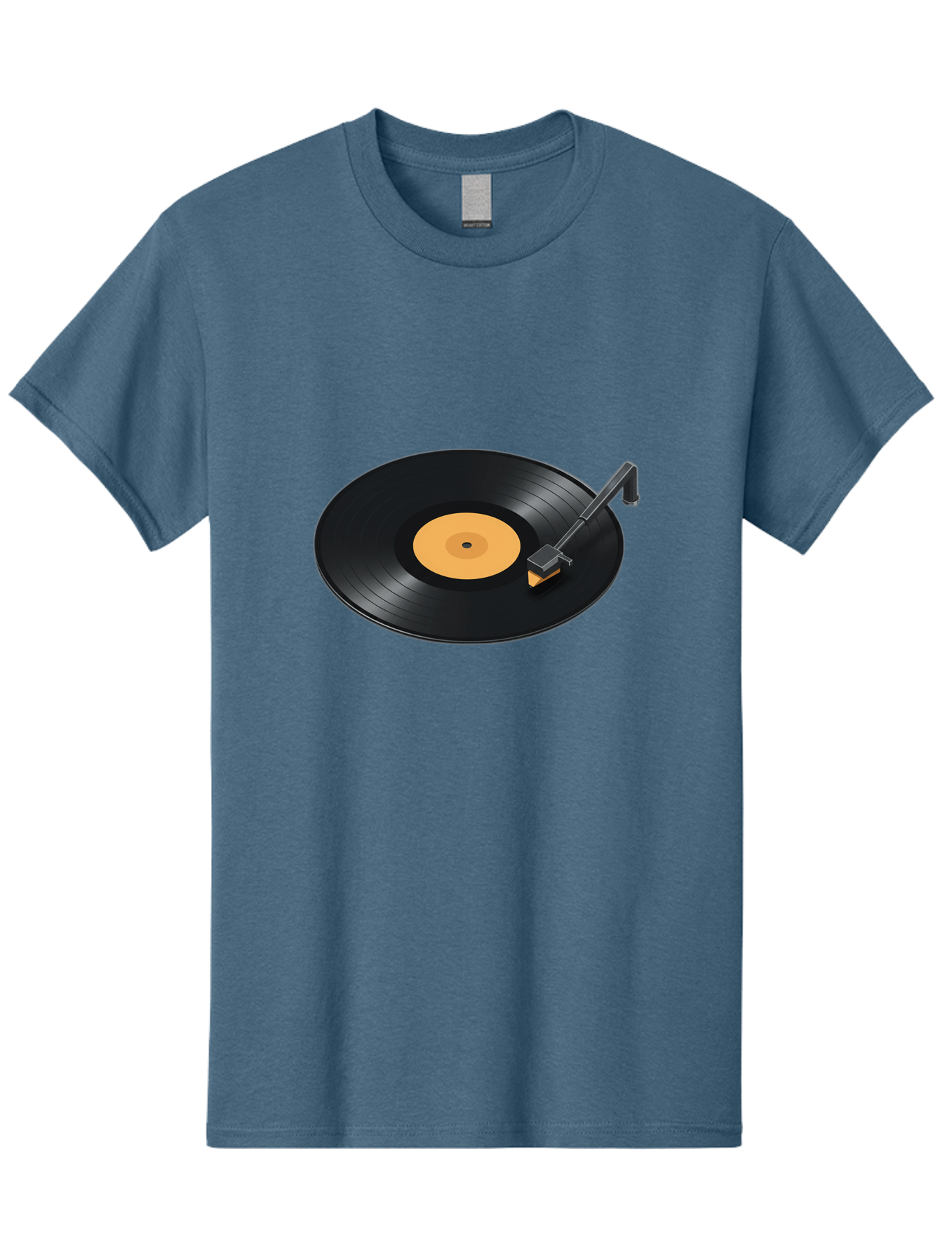 Record-Player-1 Men'S Graphic Tee, 100% Cotton, Comfortable Casual Summer Wear, Machine Washable, Vinyl Record, Record Player, Music Playback, Nostalgic Sound, Analog Music, Retro Audio, Turntable, Vinyl Playback, Music Nostalgia Bad481