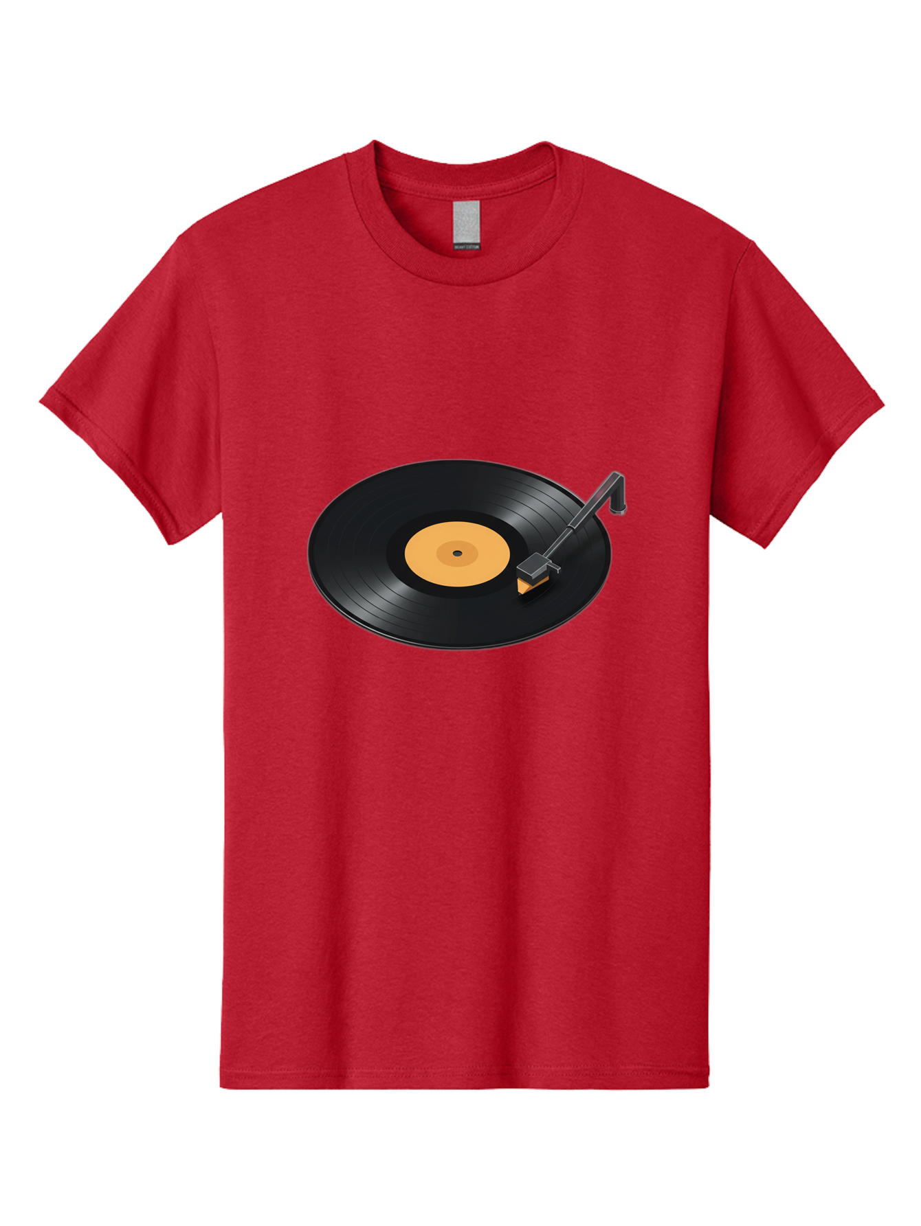 Record-Player-1 Men'S Graphic Tee, 100% Cotton, Comfortable Casual Summer Wear, Machine Washable, Vinyl Record, Record Player, Music Playback, Nostalgic Sound, Analog Music, Retro Audio, Turntable, Vinyl Playback, Music Nostalgia Bad481