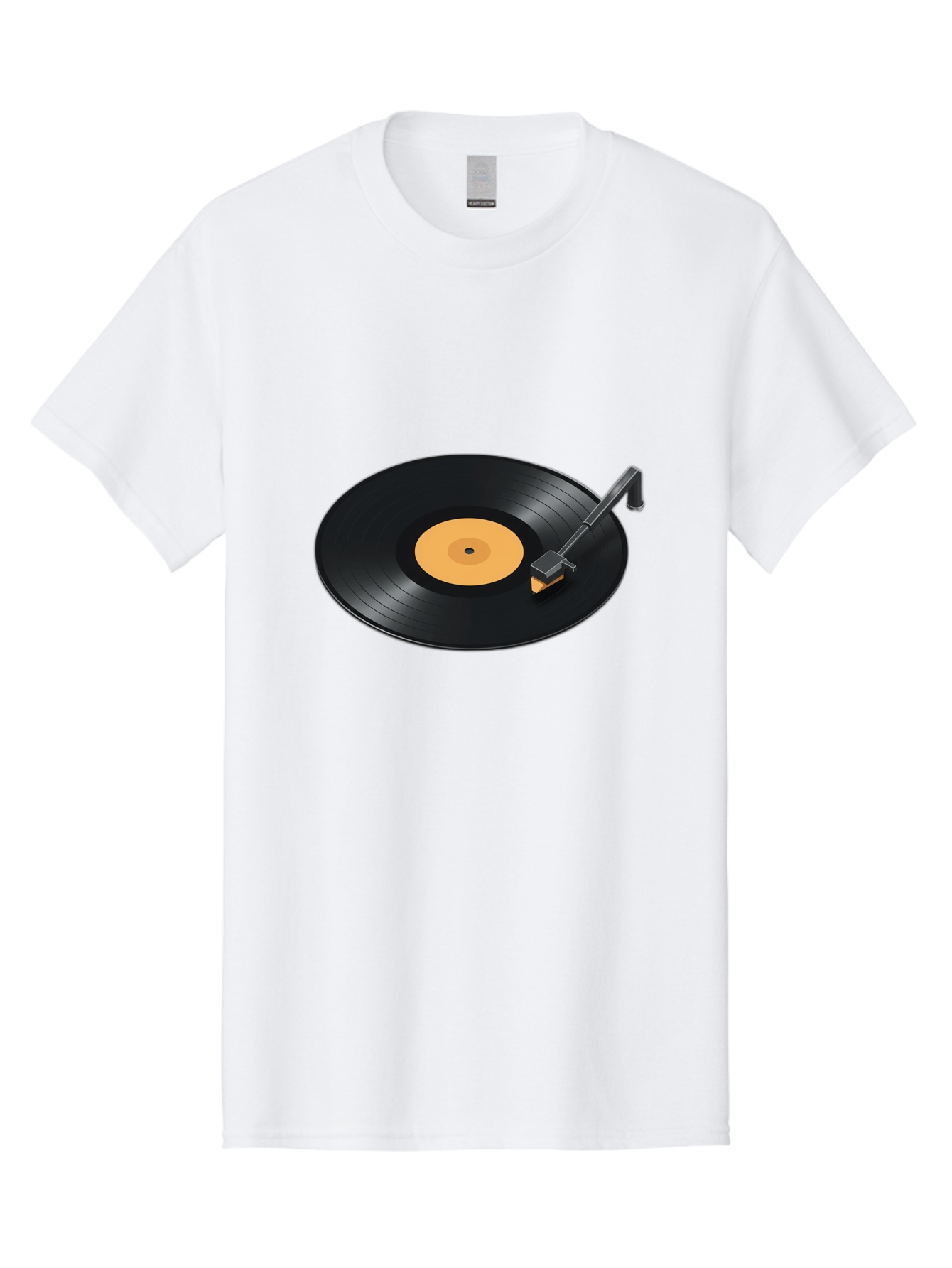 Record-Player-1 Men'S Graphic Tee, 100% Cotton, Comfortable Casual Summer Wear, Machine Washable, Vinyl Record, Record Player, Music Playback, Nostalgic Sound, Analog Music, Retro Audio, Turntable, Vinyl Playback, Music Nostalgia Bad481