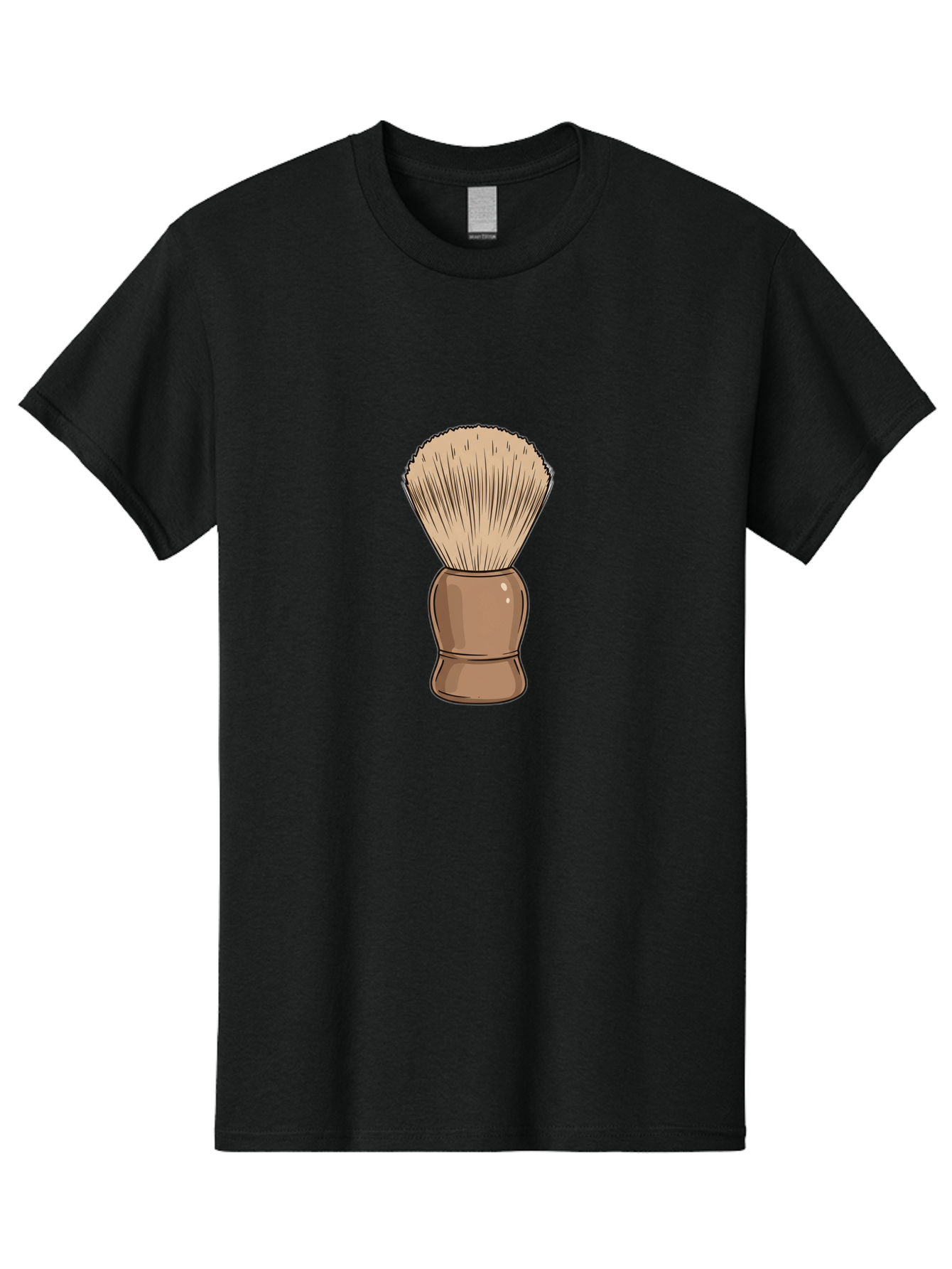 Shaving-Brush Men'S Graphic Tee, 100% Cotton, Comfortable Casual Summer Wear, Machine Washable, Shaving Brush, Shaving Kit, Men'S Grooming, Barber Tools, Traditional Shaving, Grooming Accessories, Soap Brush, Classic Shave Bad545