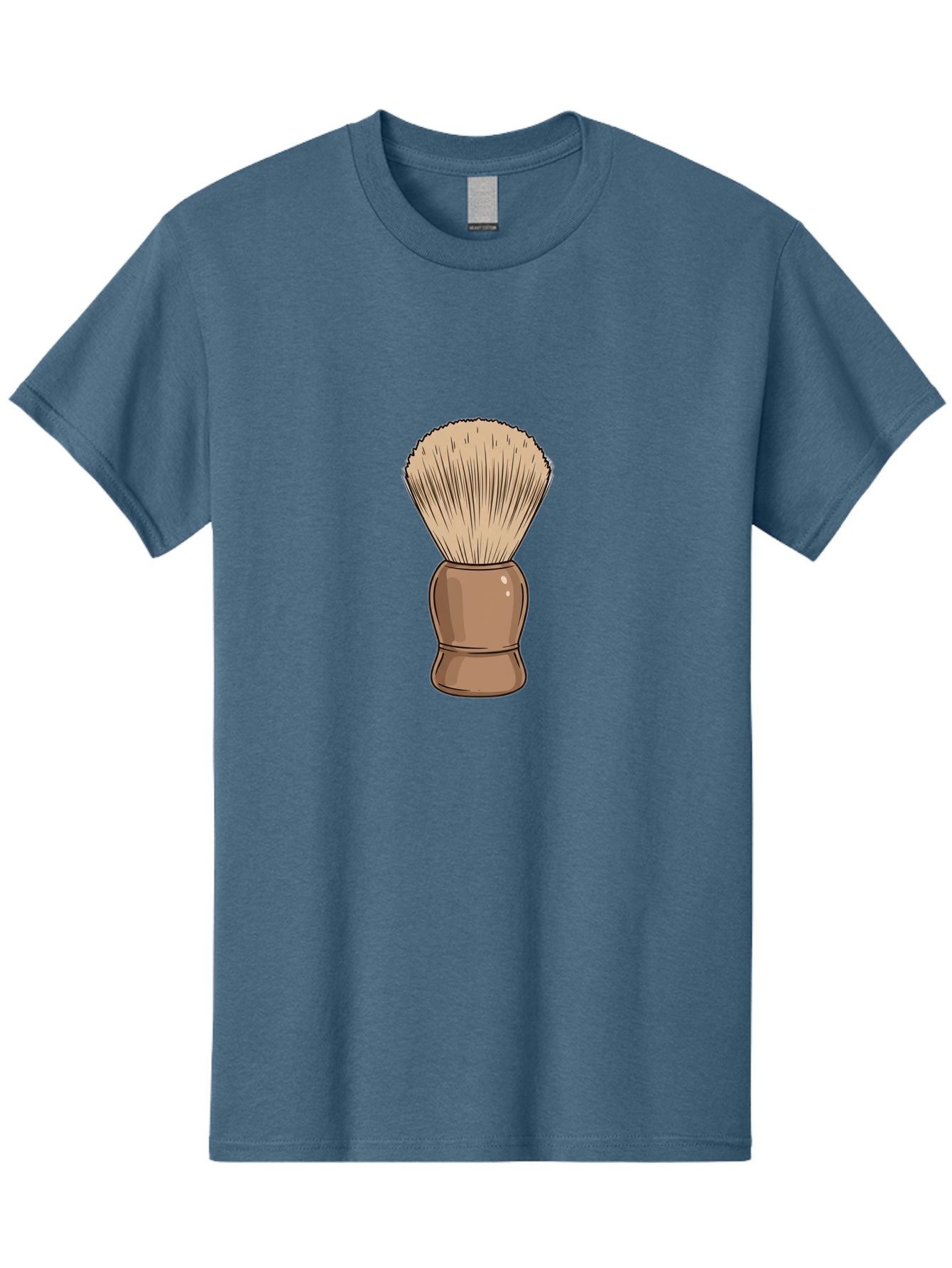 Shaving-Brush Men'S Graphic Tee, 100% Cotton, Comfortable Casual Summer Wear, Machine Washable, Shaving Brush, Shaving Kit, Men'S Grooming, Barber Tools, Traditional Shaving, Grooming Accessories, Soap Brush, Classic Shave Bad545