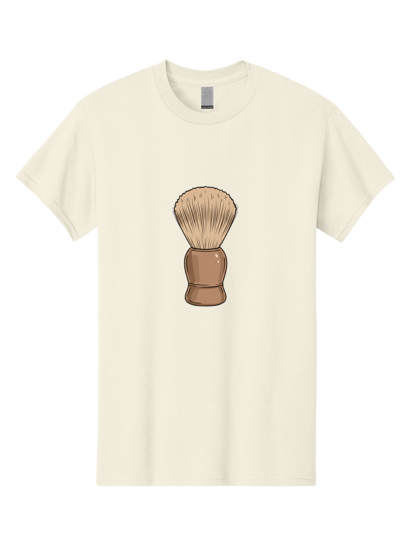 Shaving-Brush Men'S Graphic Tee, 100% Cotton, Comfortable Casual Summer Wear, Machine Washable, Shaving Brush, Shaving Kit, Men'S Grooming, Barber Tools, Traditional Shaving, Grooming Accessories, Soap Brush, Classic Shave Bad545