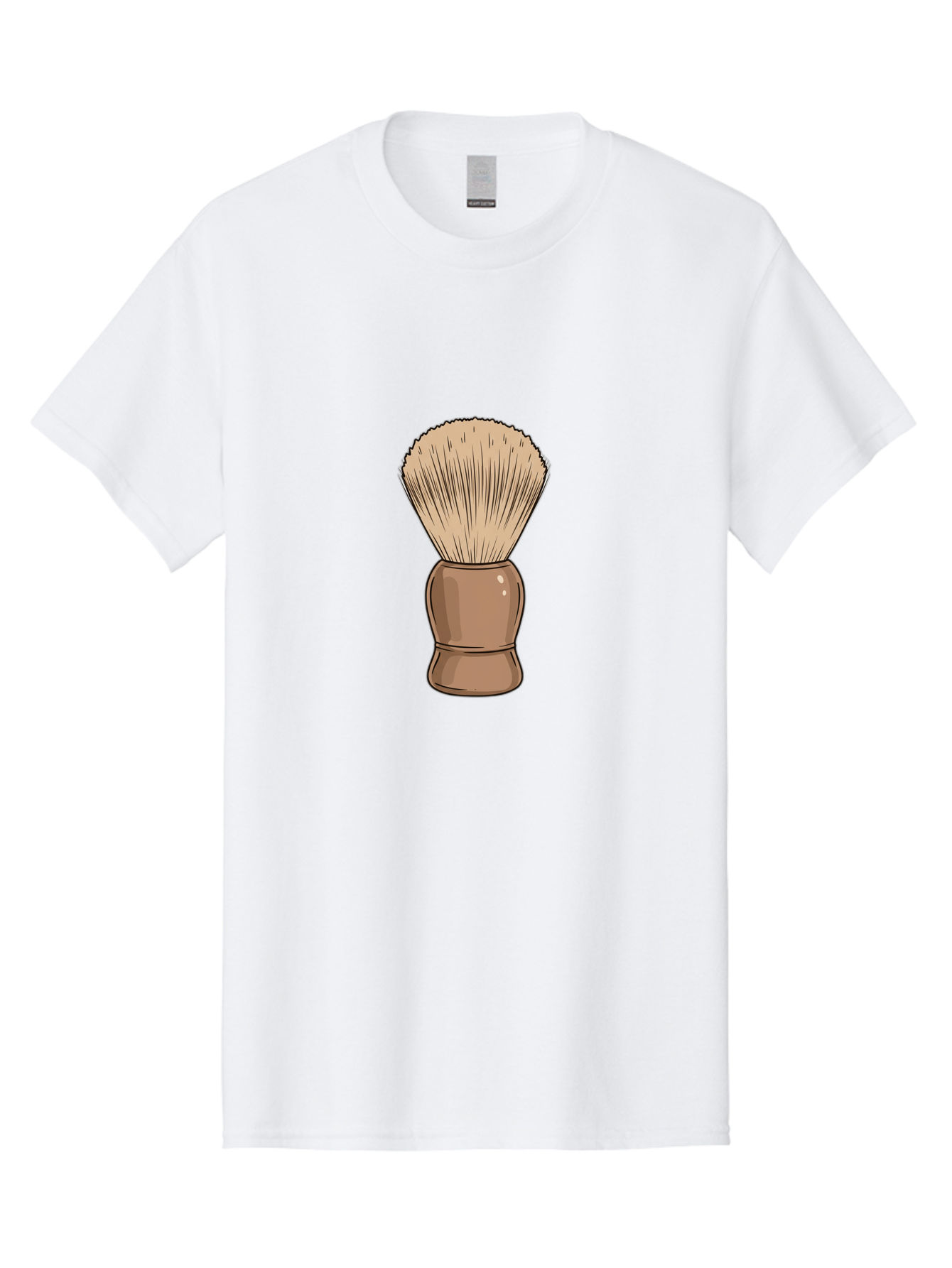 Shaving-Brush Men'S Graphic Tee, 100% Cotton, Comfortable Casual Summer Wear, Machine Washable, Shaving Brush, Shaving Kit, Men'S Grooming, Barber Tools, Traditional Shaving, Grooming Accessories, Soap Brush, Classic Shave Bad545