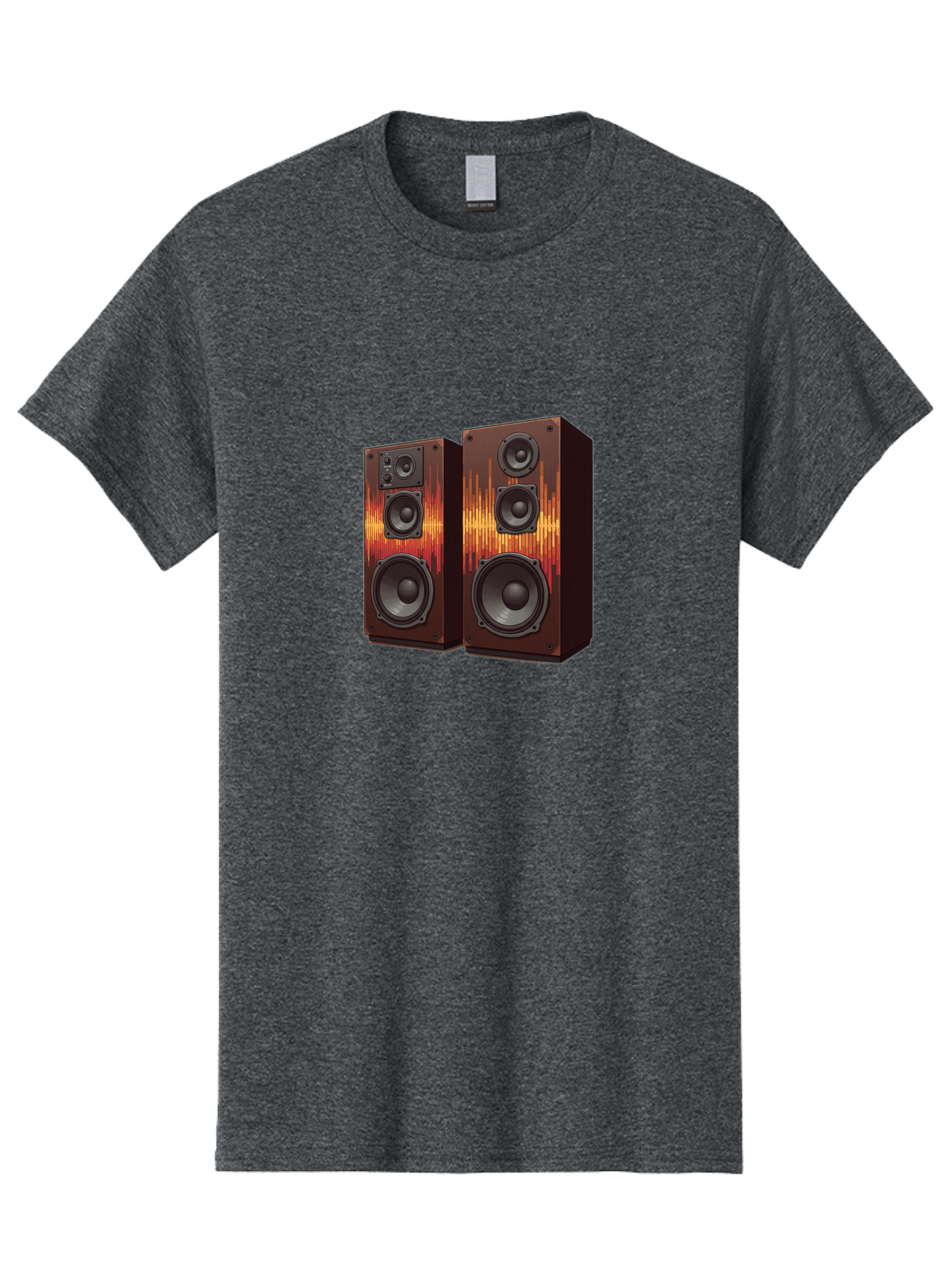 Sound-Wave-Speakers Men'S Graphic Tee, 100% Cotton, Comfortable Casual Summer Wear, Machine Washable, High-Quality Speakers, Home Audio System, Sound Wave Design, Speaker Cabinets, Audio Equipment, Music Lovers, Sound Technology, Bad656