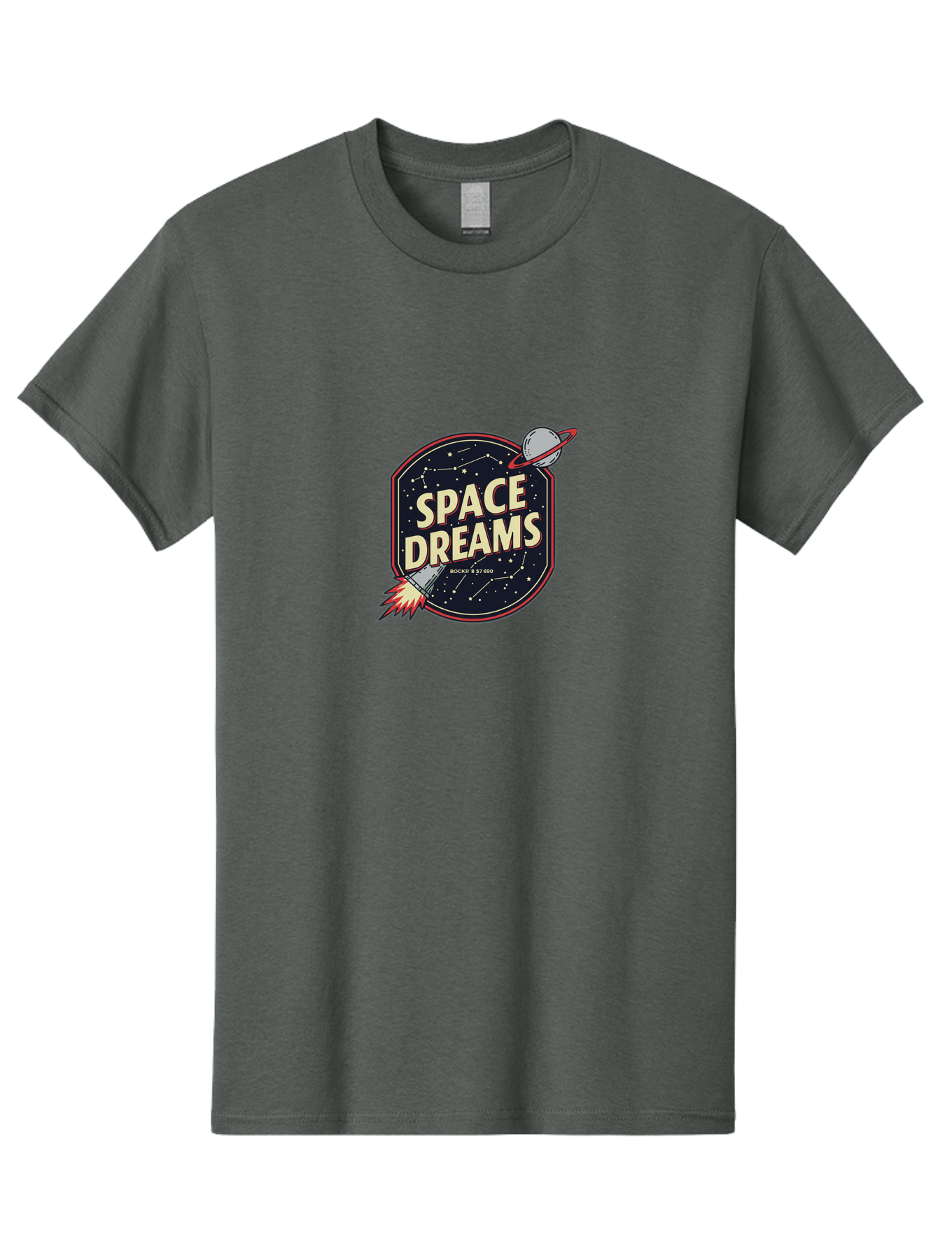Space-Dreams-3 Men'S Graphic Tee, 100% Cotton, Comfortable Casual Summer Wear, Machine Washable, Space Dreams, Rocket Ship, Stars, Constellations, Planet, Galaxy, Outer Space, Futuristic Design, Retro Style, Vintage Vibe, Space Travel Bad659
