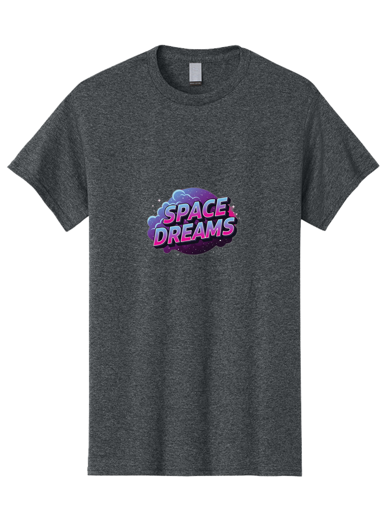 Space-Dreams-6 Men'S Graphic Tee, 100% Cotton, Comfortable Casual Summer Wear, Machine Washable, Space-Themed Logo, Dreamy Atmosphere, Cosmic Vibes, Futuristic Design, Vibrant Colors, 3D Effect, Galaxy-Inspired, Stylized Text Bad662