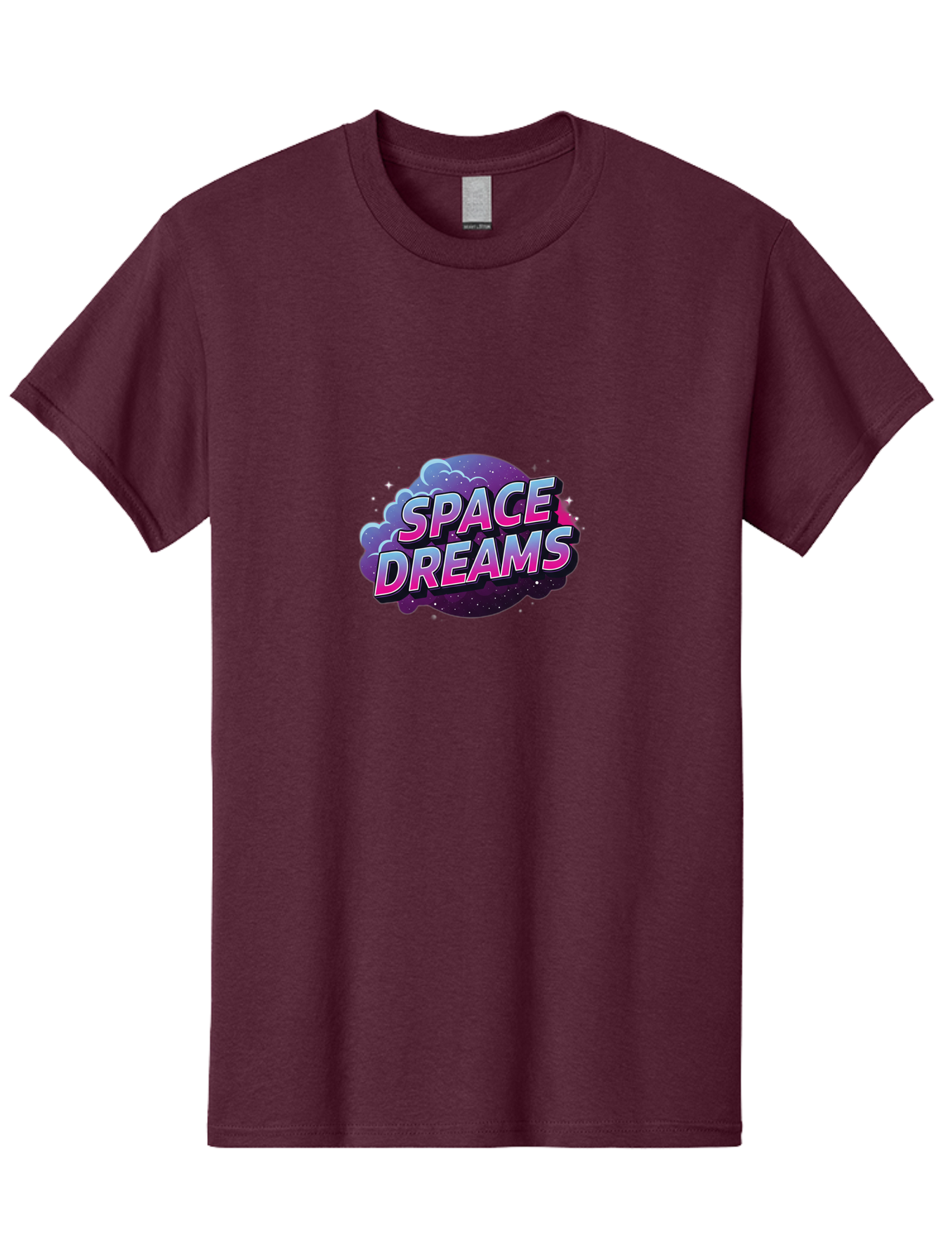 Space-Dreams-6 Men'S Graphic Tee, 100% Cotton, Comfortable Casual Summer Wear, Machine Washable, Space-Themed Logo, Dreamy Atmosphere, Cosmic Vibes, Futuristic Design, Vibrant Colors, 3D Effect, Galaxy-Inspired, Stylized Text Bad662