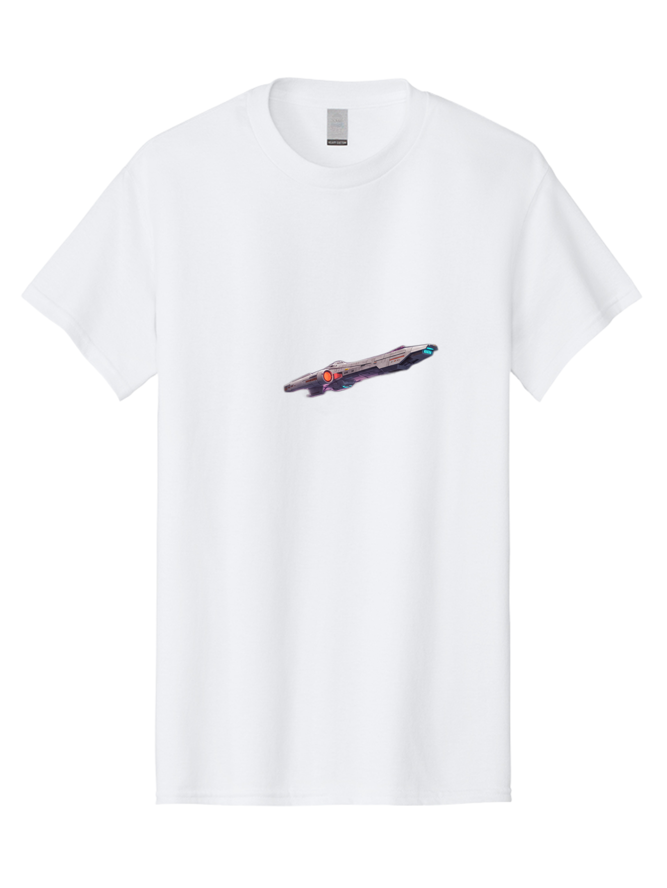 Spaceship-Vector-Graphic Men'S Graphic Tee, 100% Cotton, Comfortable Casual Summer Wear, Machine Washable, Futuristic Spaceship, Sci-Fi, Space Exploration, Video Game Graphics, Futuristic Design, Sleek Spaceship, Modern Technology, Bad676