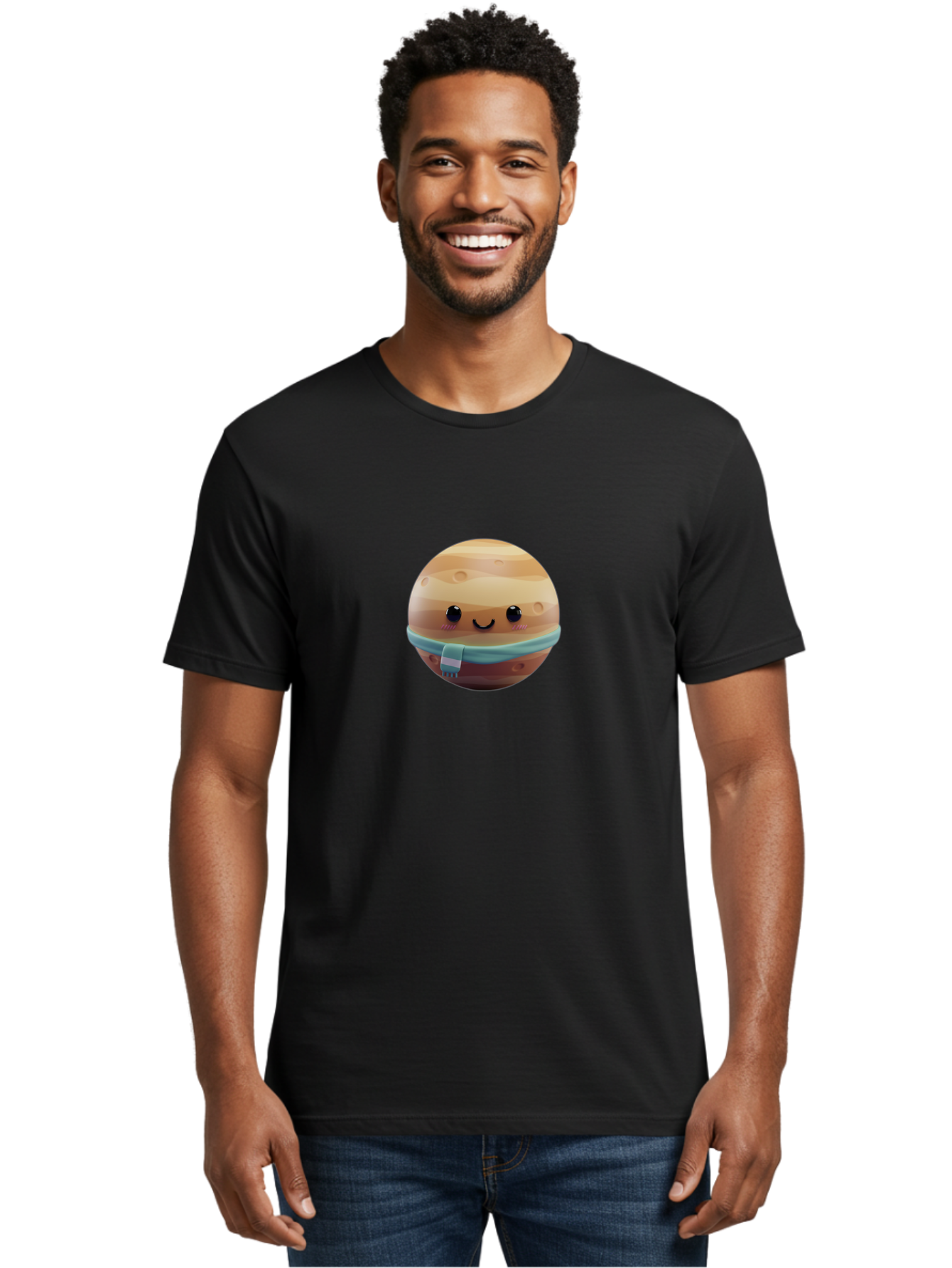 Squishmallow-Mars Men'S Graphic Tee, 100% Cotton, Comfortable Casual Summer Wear, Machine Washable, Cartoon Mars, Face Mask, Planet Character, Kawaii Space, Masked Mars, Mars Illustration, Cute Mars, Mars With Mask Bad698