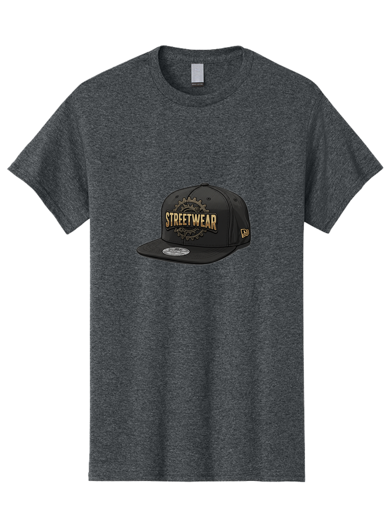 Streetwear-Baseball-Cap Men'S Graphic Tee, 100% Cotton, Comfortable Casual Summer Wear, Machine Washable, Streetwear Fashion, Baseball Cap, Urban Style, Trendy Accessories, Casual Wear, Streetwear Clothing, New Era Cap, Gear Design, Bad745