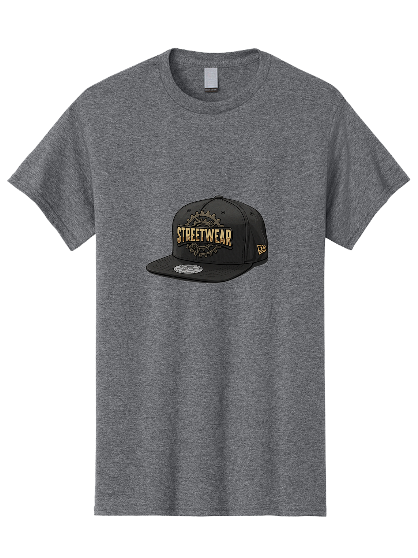 Streetwear-Baseball-Cap Men'S Graphic Tee, 100% Cotton, Comfortable Casual Summer Wear, Machine Washable, Streetwear Fashion, Baseball Cap, Urban Style, Trendy Accessories, Casual Wear, Streetwear Clothing, New Era Cap, Gear Design, Bad745