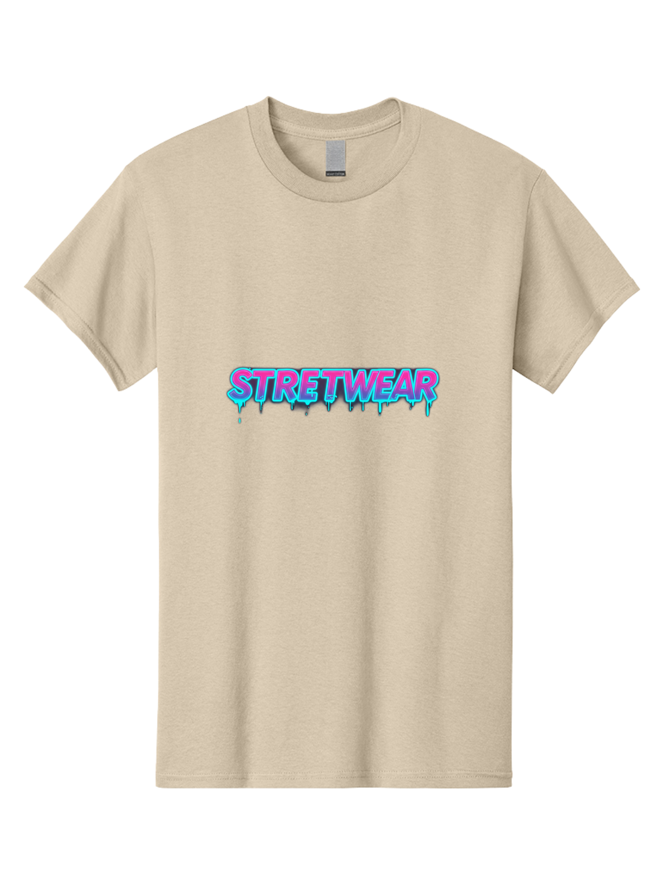 Stretwear-7 Men'S Graphic Tee, 100% Cotton, Comfortable Casual Summer Wear, Machine Washable, Streetwear Fashion, Urban Style, Graffiti Art, Dripping Effect, Bold Typography, Vibrant Colors, Modern Design, Trendy Clothing Bad753